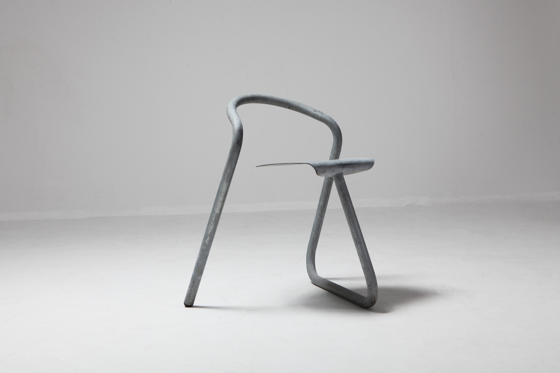 Danish Stackable Chairs in Galvanized Steel by Erik Magnussen - 1989