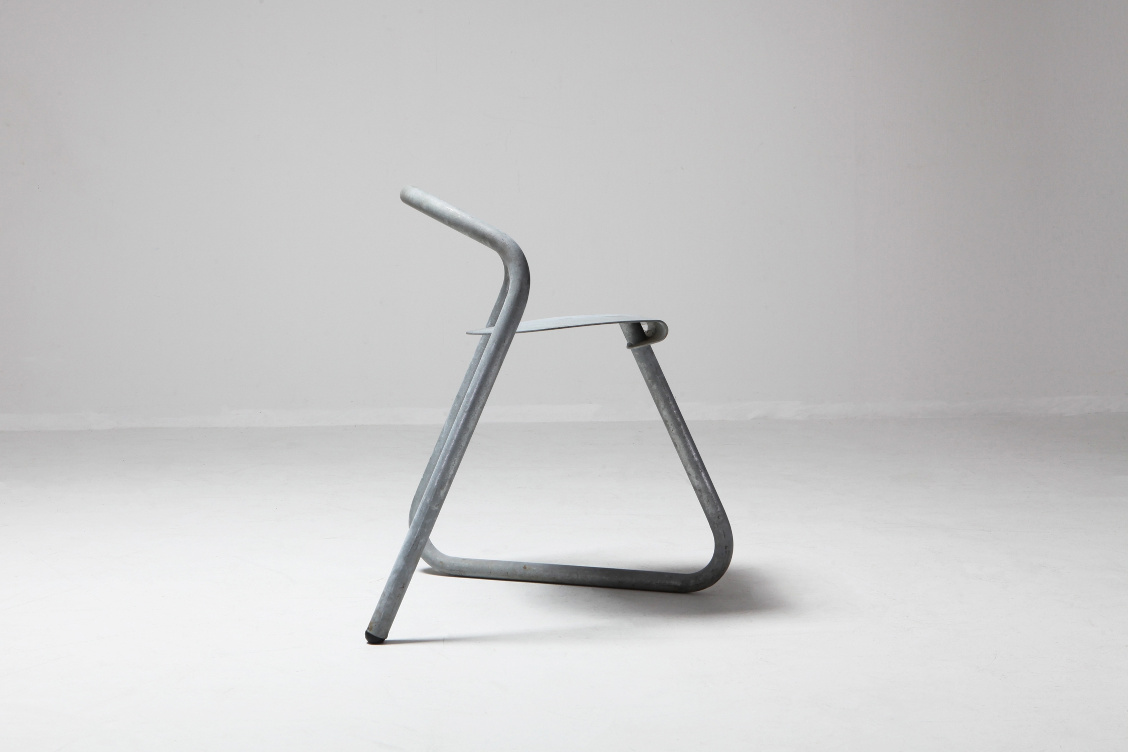Danish Stackable Chairs in Galvanized Steel by Erik Magnussen - 1989