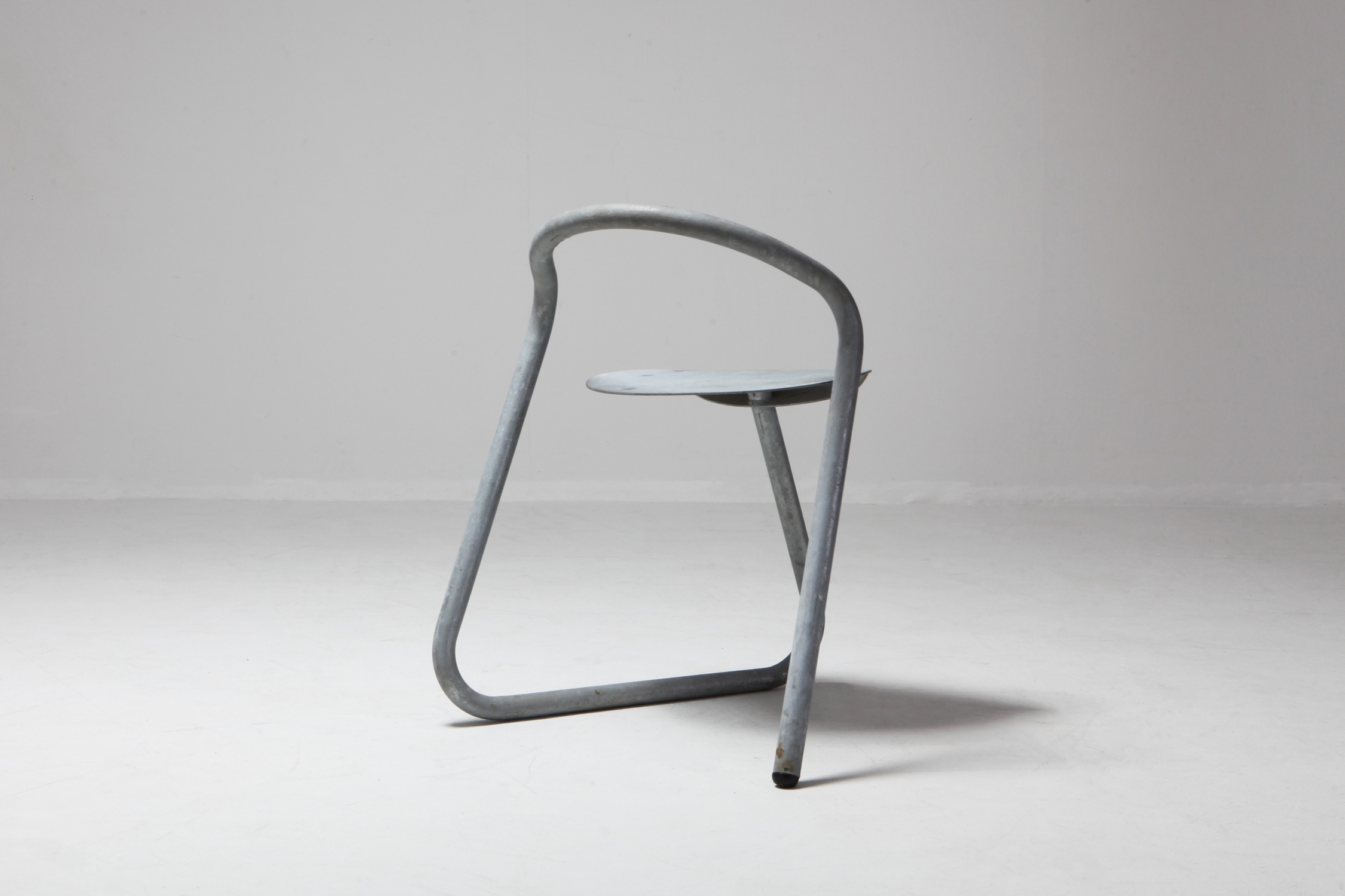 Danish Stackable Chairs in Galvanized Steel by Erik Magnussen - 1989