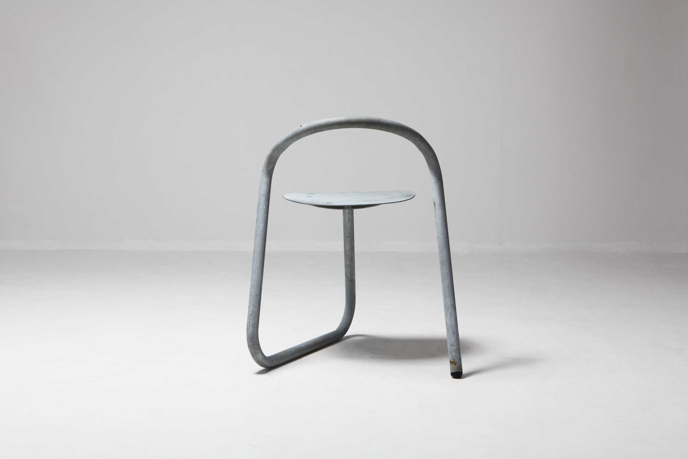 Danish Stackable Chairs in Galvanized Steel by Erik Magnussen - 1989