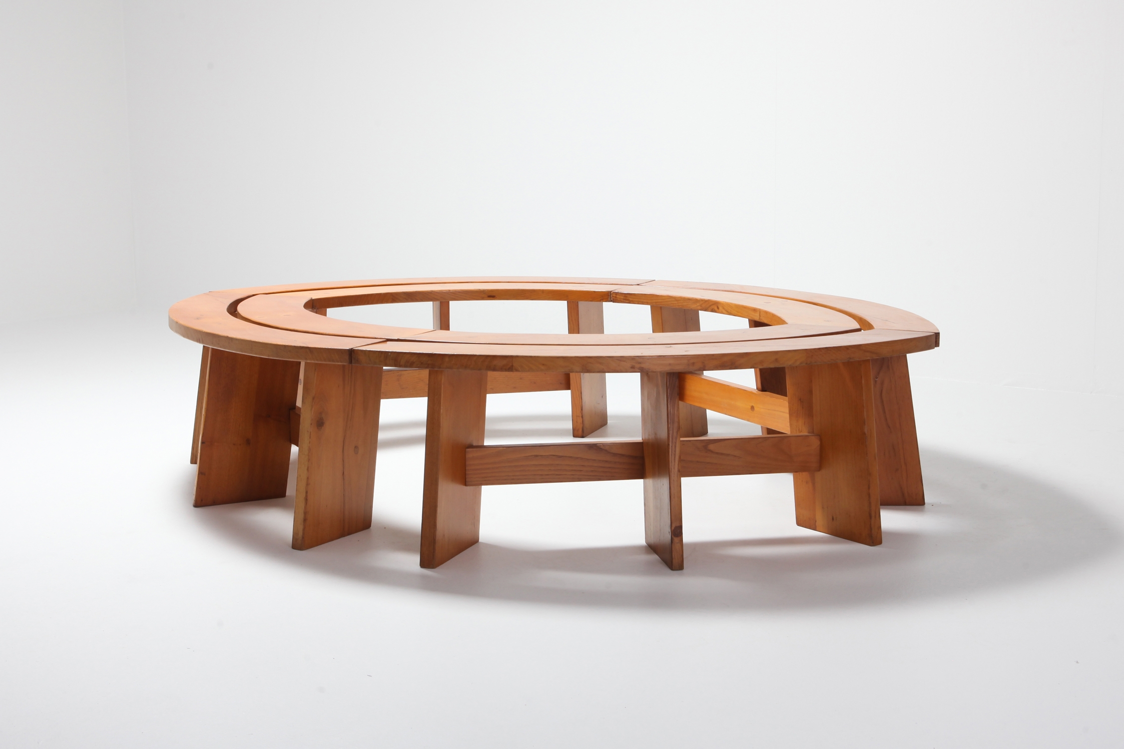 Pierre Chapo Curved Benches in Elmwood - 1960s