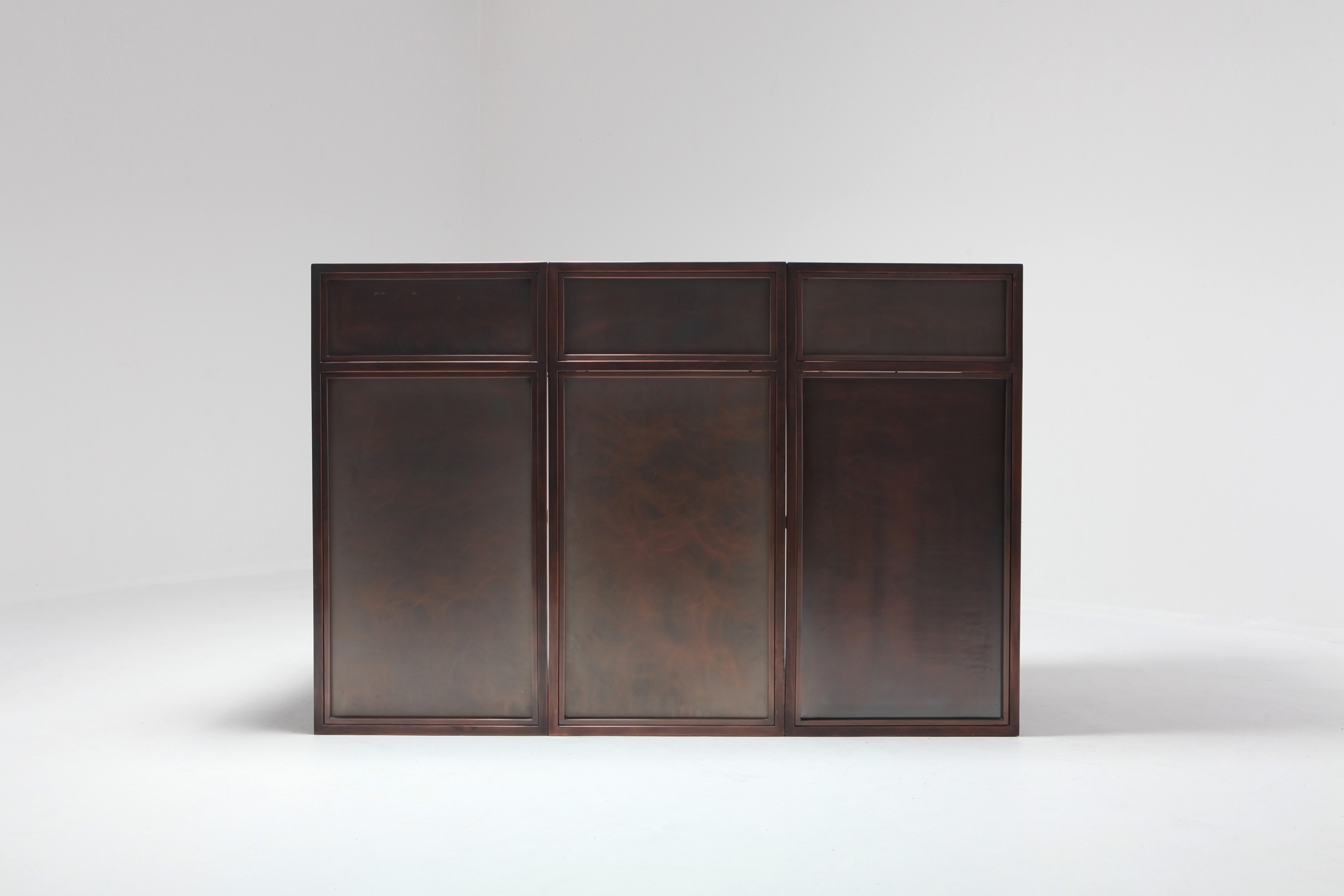 Maison Jansen Rose Metal Dry Bar - 1970s