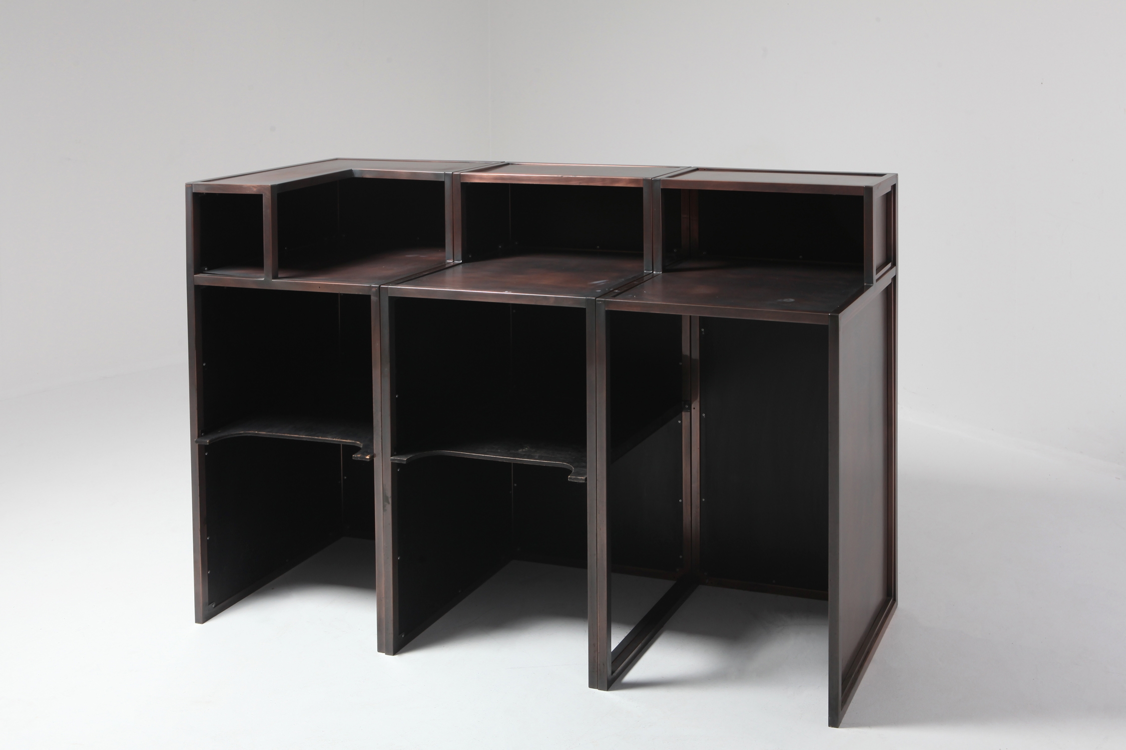 Maison Jansen Rose Metal Dry Bar - 1970s