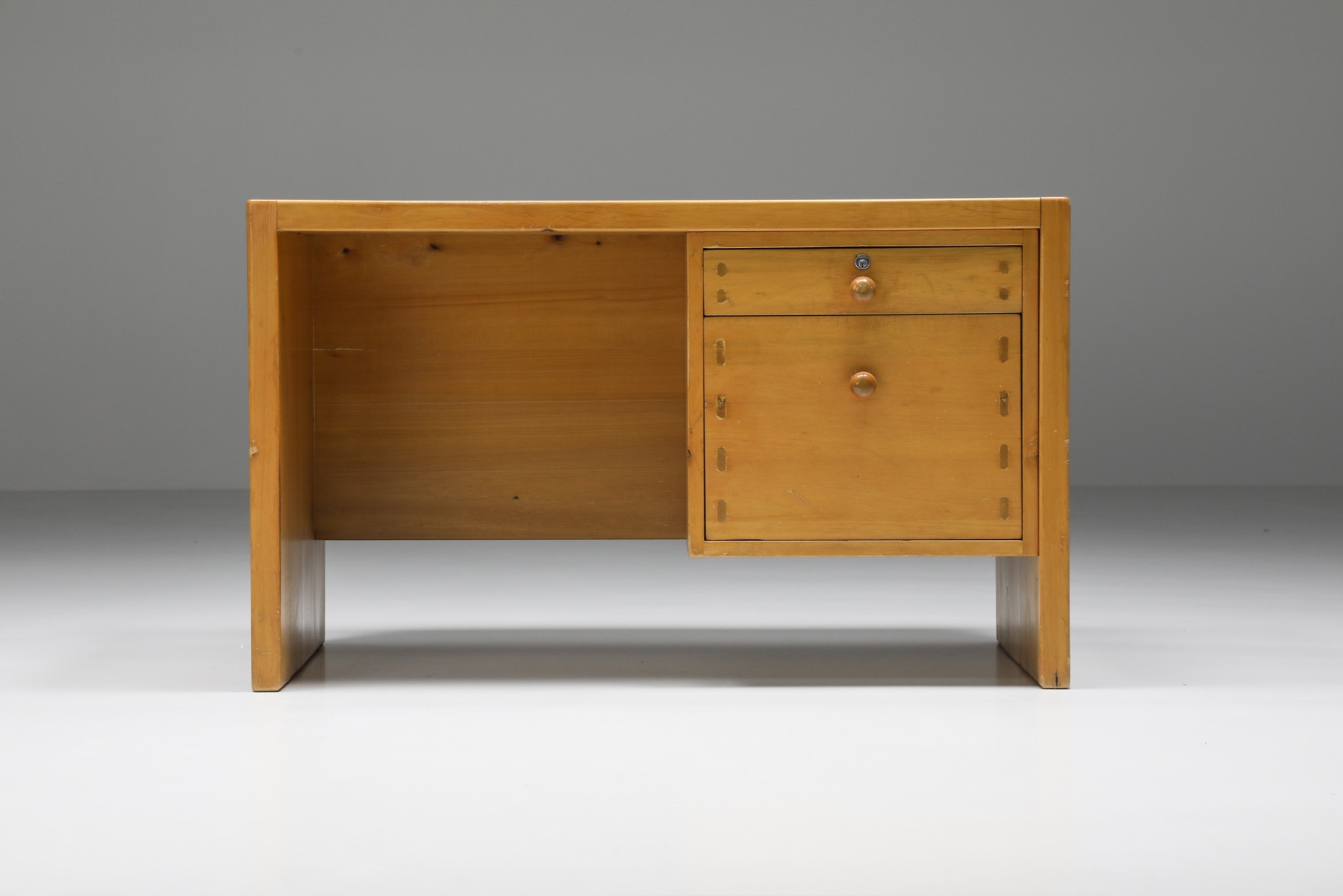  Pierre Chapo Inspired Desk with drawers - 1960's
