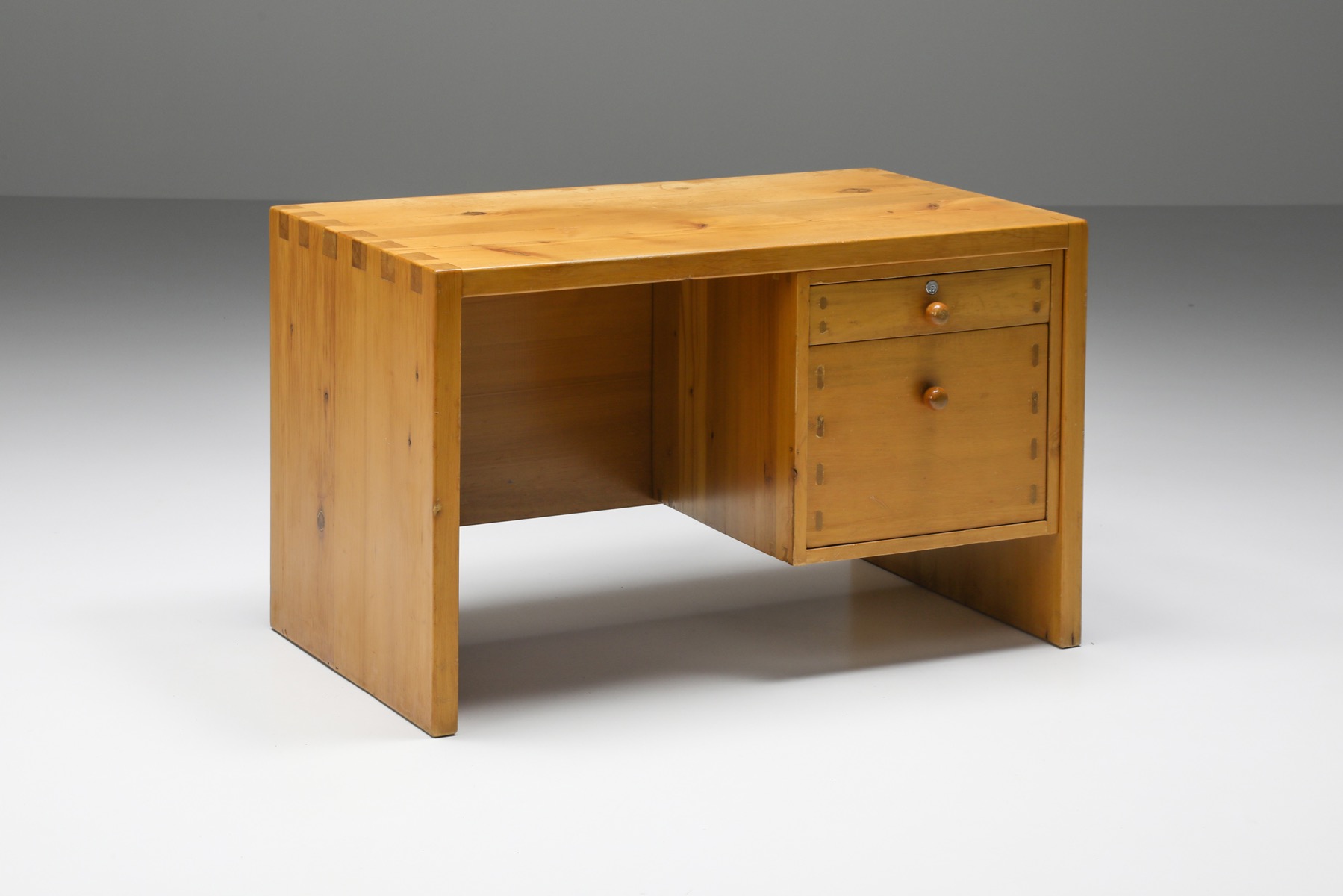  Pierre Chapo Inspired Desk with drawers - 1960's