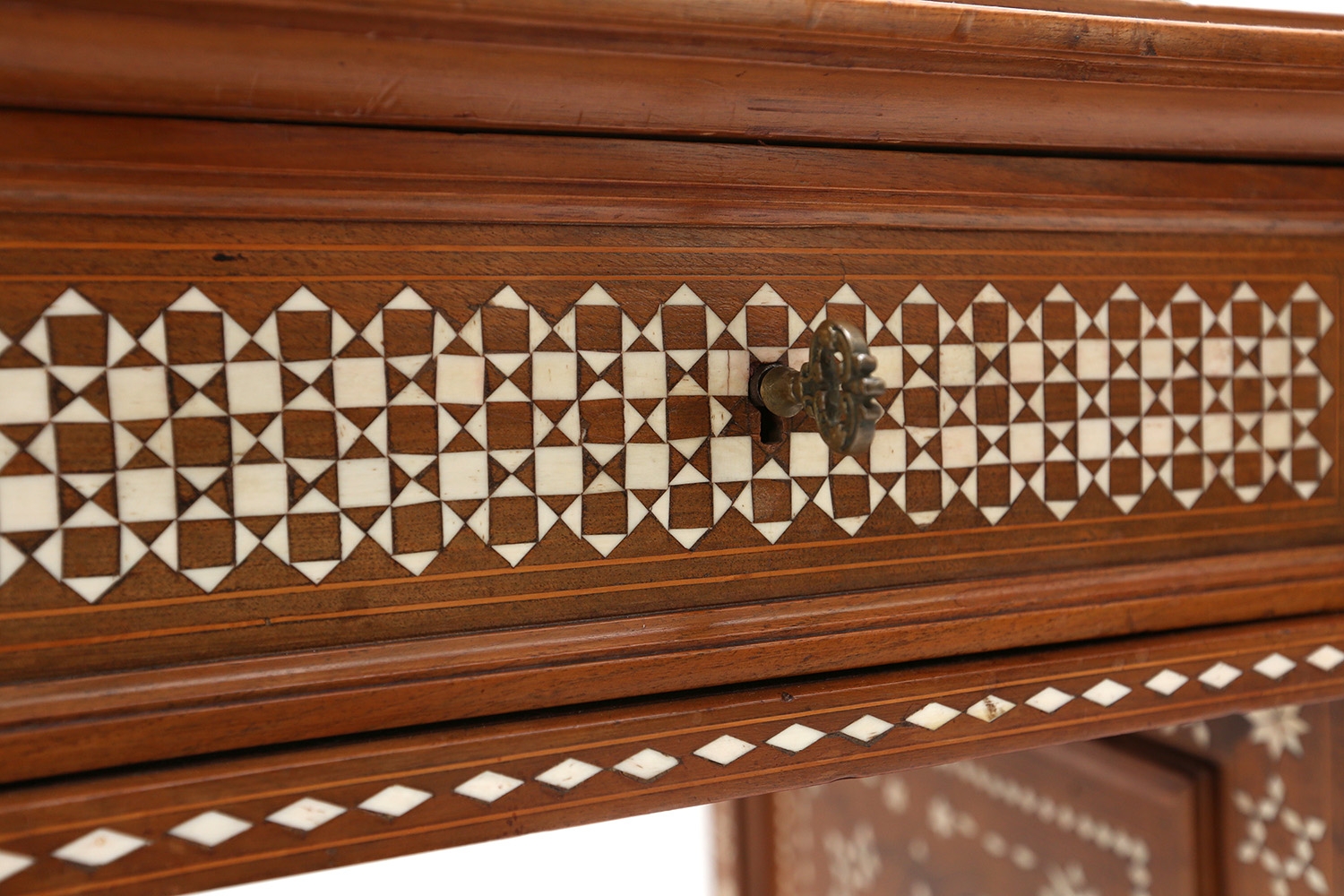 Italian Desk With Chair, Oriental Style - 1880s