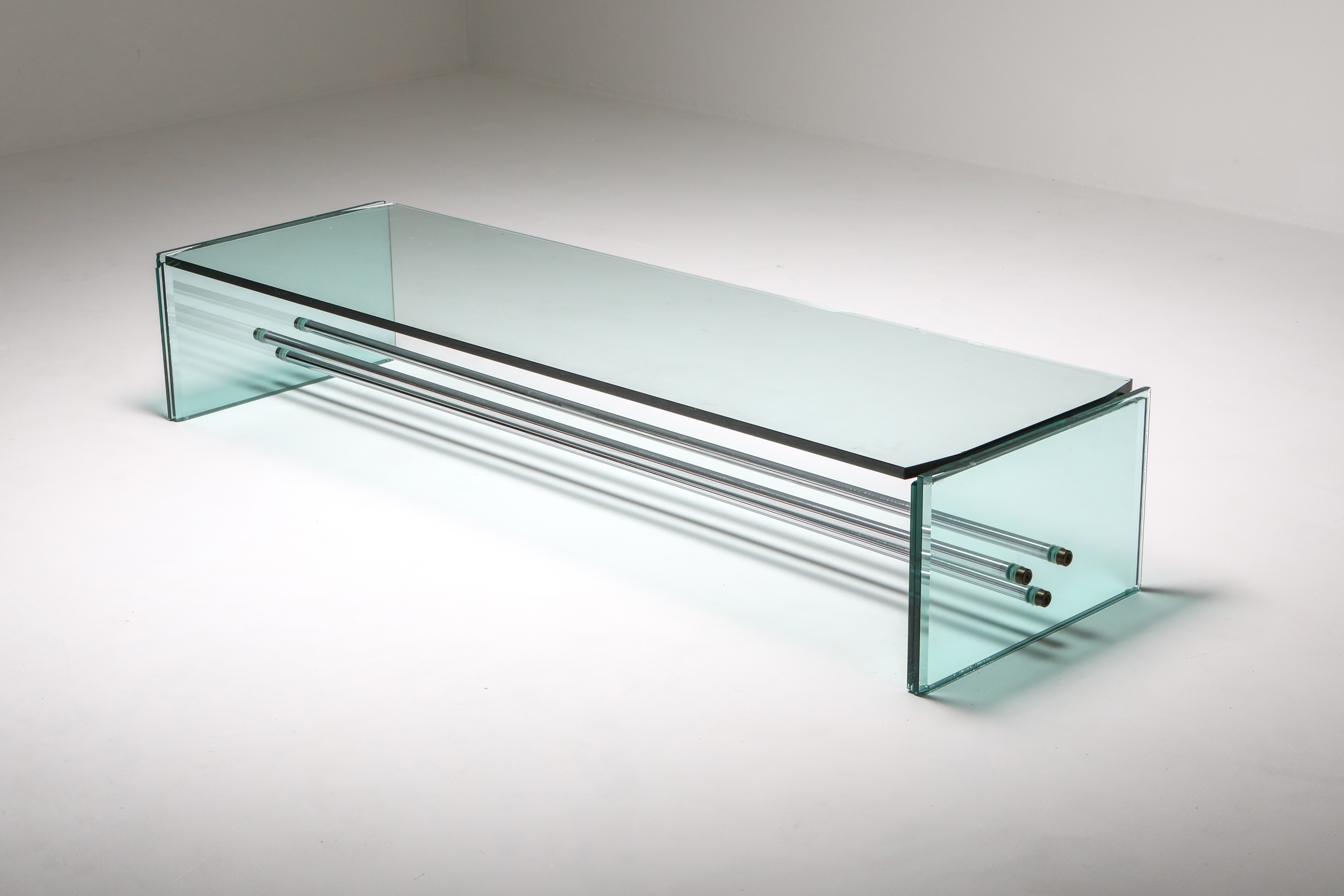 Fontana Arte Large Glass Coffee Table - 1970s