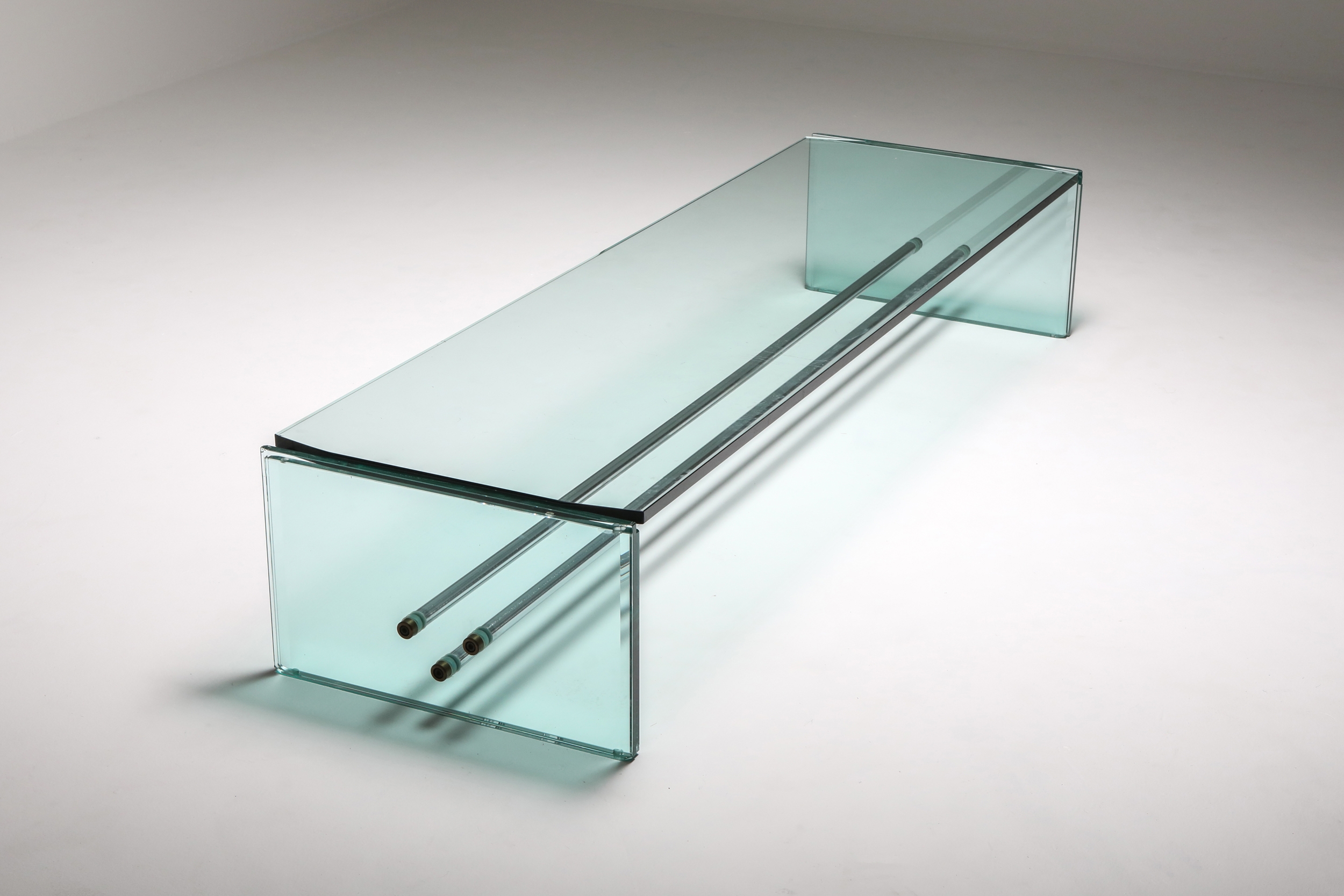 Fontana Arte Large Glass Coffee Table - 1970s