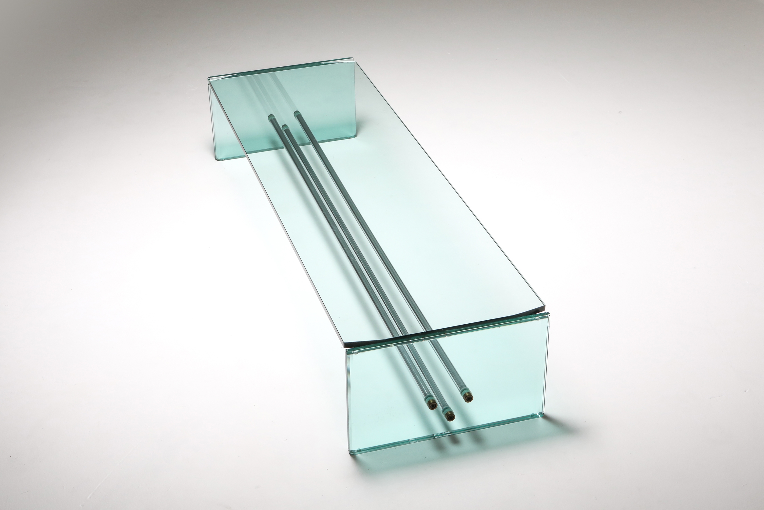 Fontana Arte Large Glass Coffee Table - 1970s