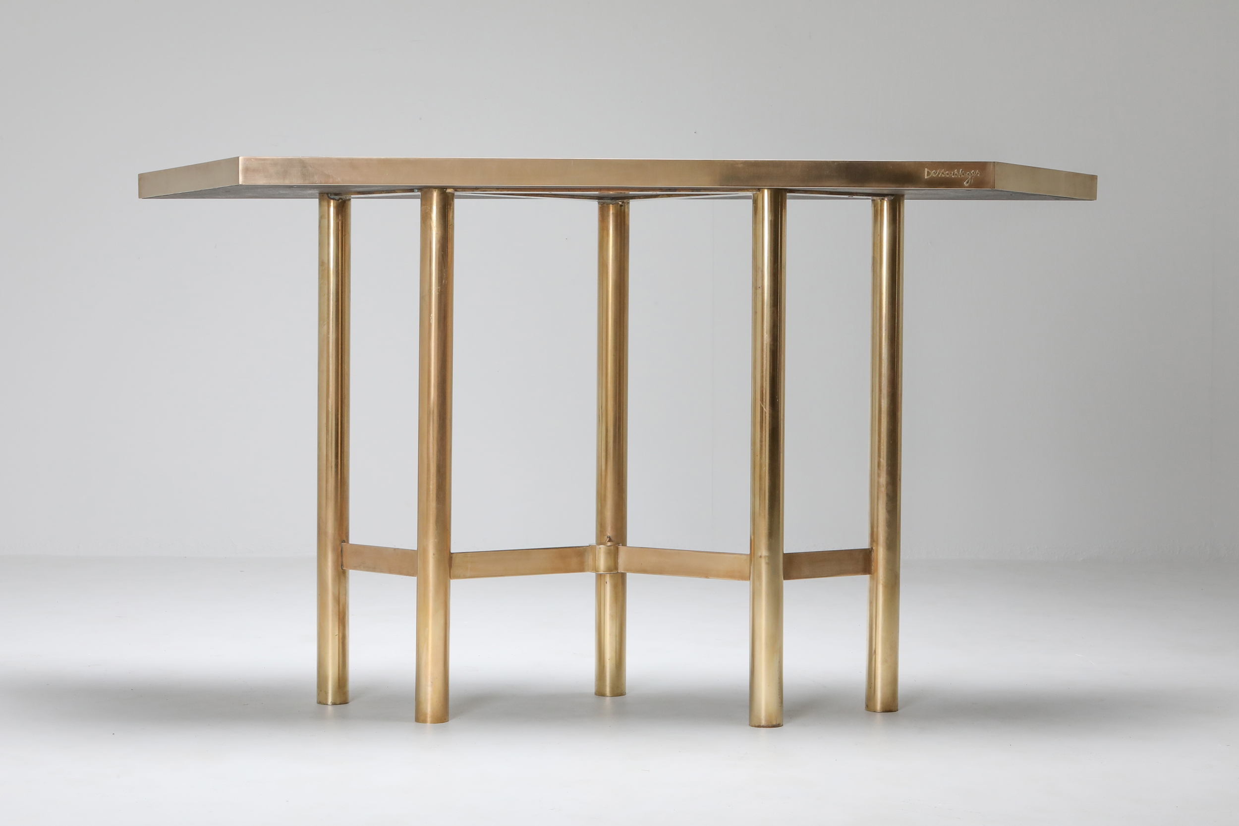 Brass contemporary console table - 2015