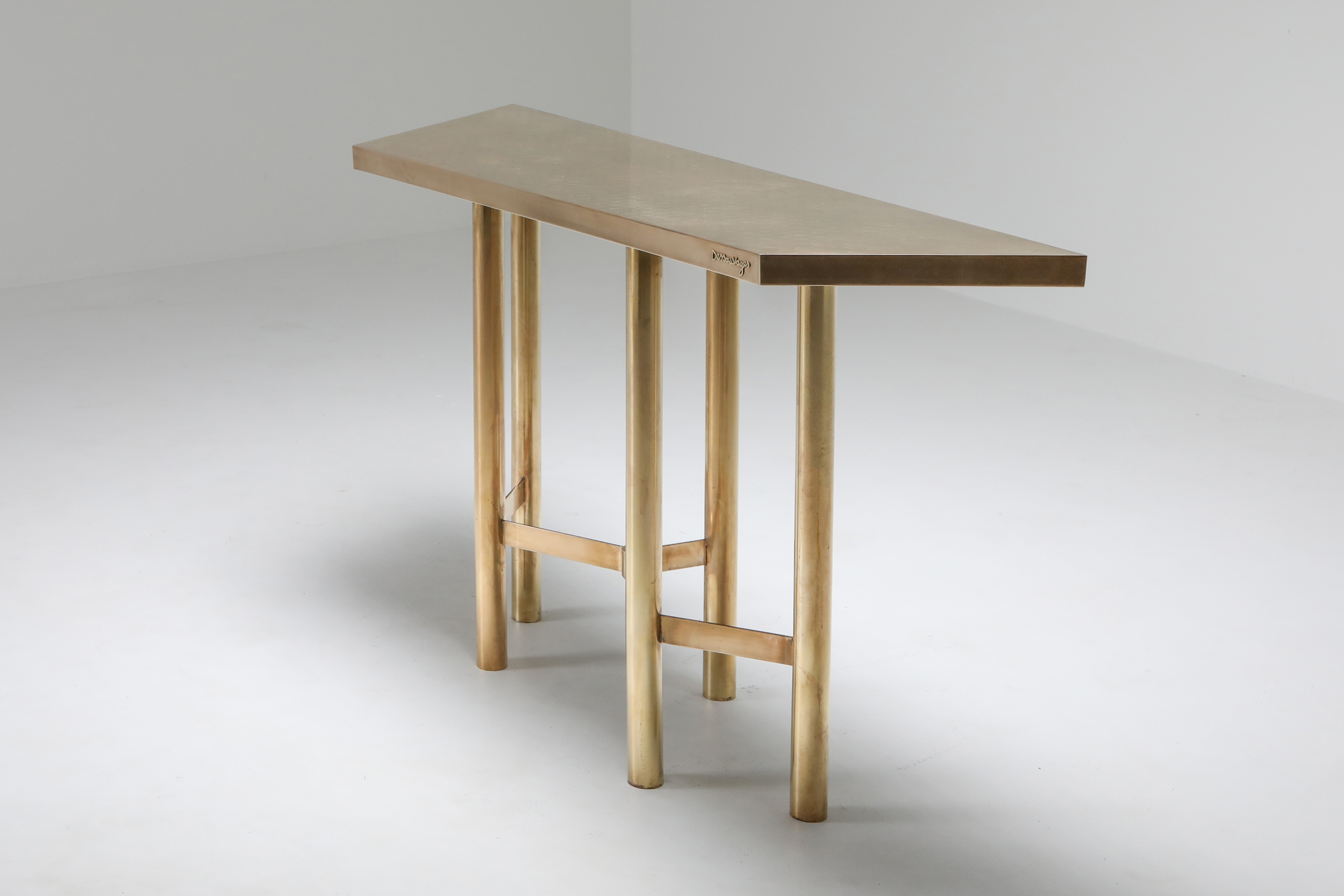Brass contemporary console table - 2015