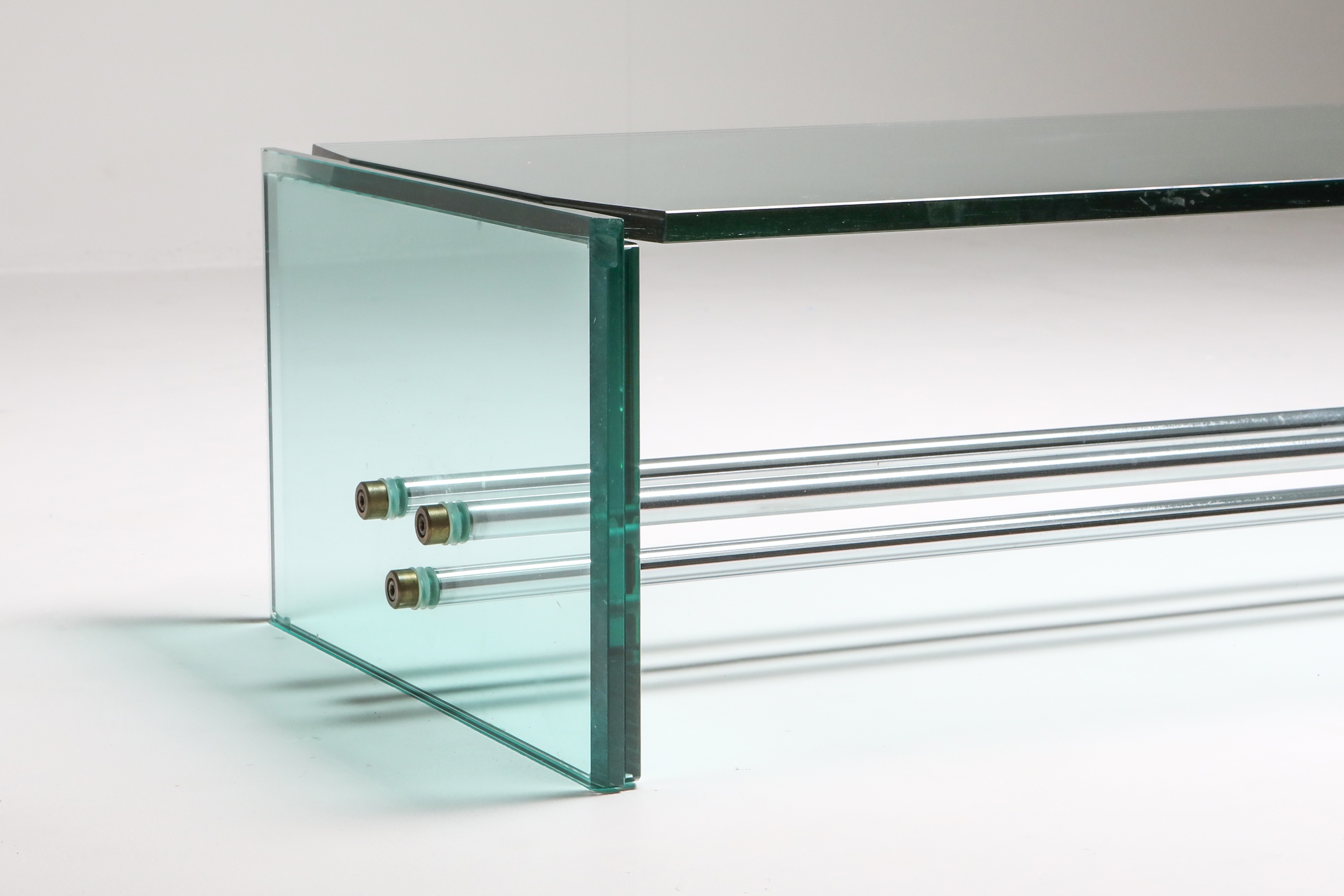 Fontana Arte Large Glass Coffee Table - 1970s