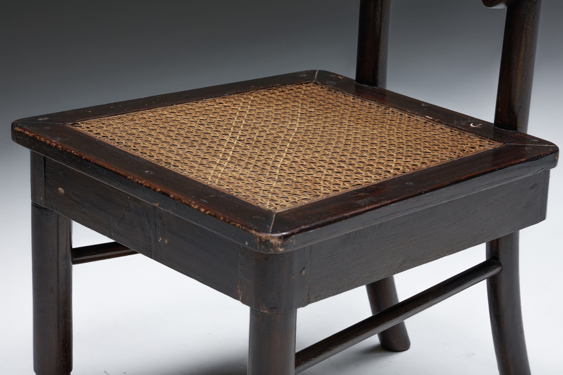 Dining Chairs with Cane Circle Backs, Early 20th Century