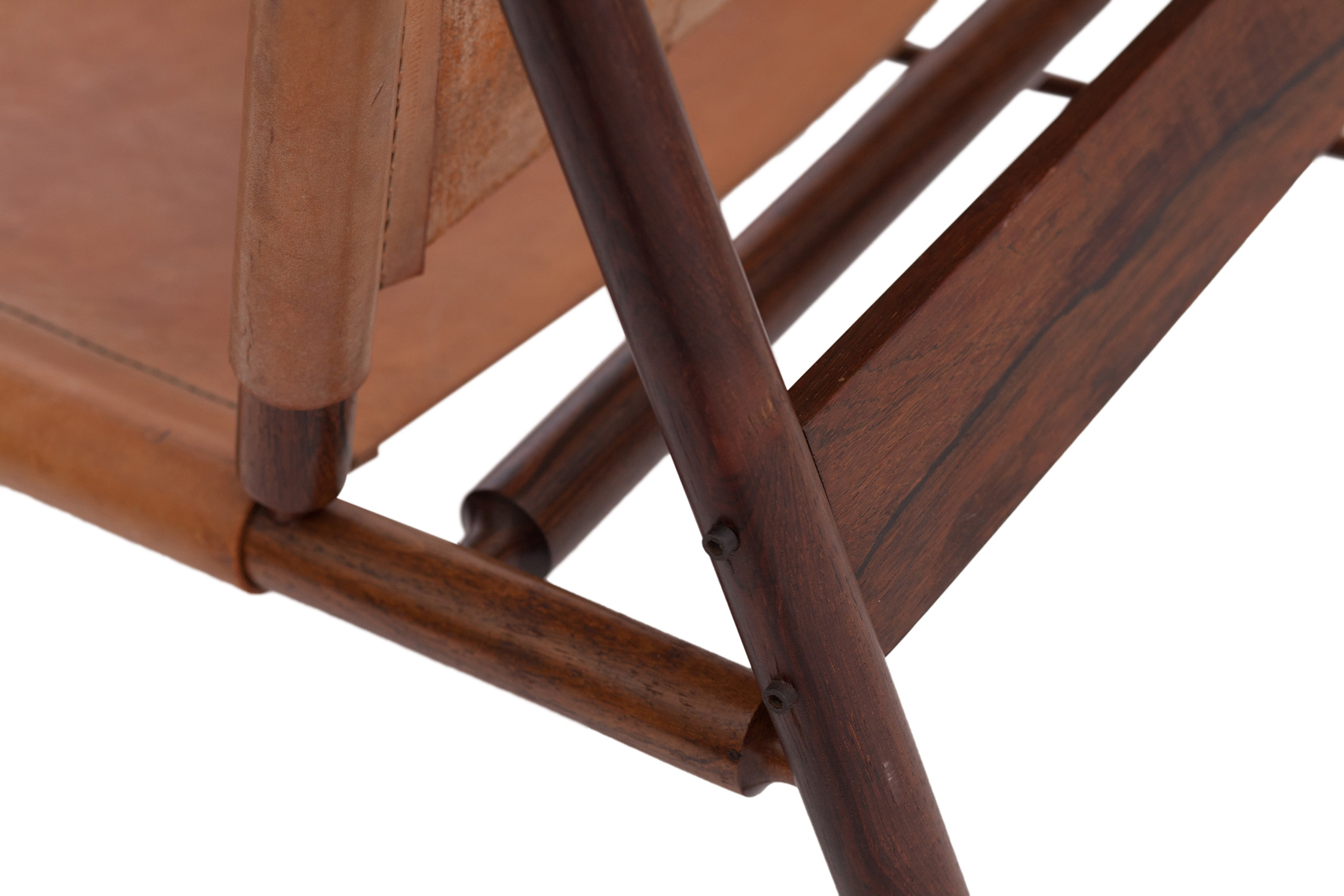 Rosewood and Cognac Leather Lounge Chair by Jorge Zalszupin, Brazil - 1955