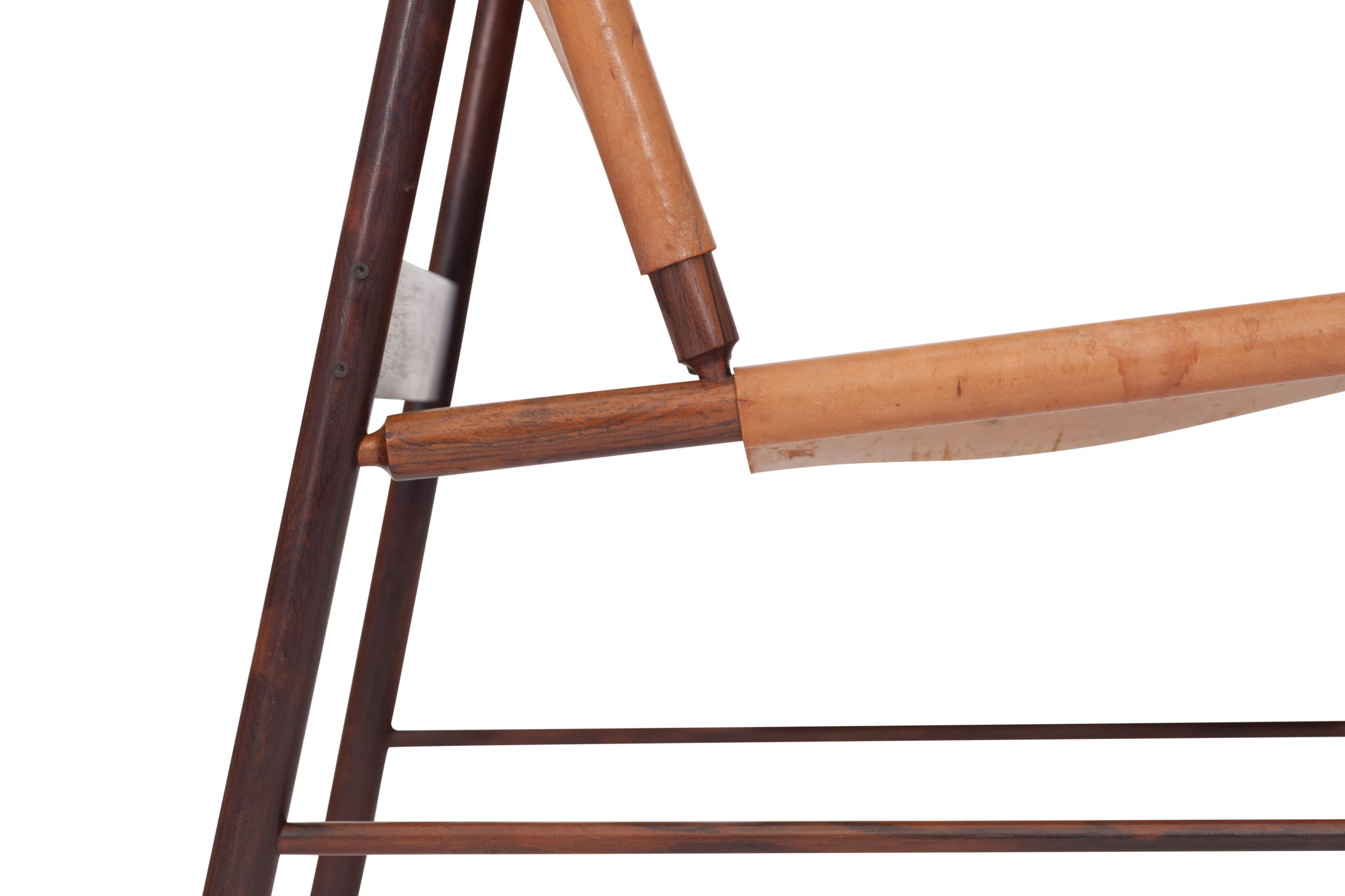 Rosewood and Cognac Leather Lounge Chair by Jorge Zalszupin, Brazil - 1955