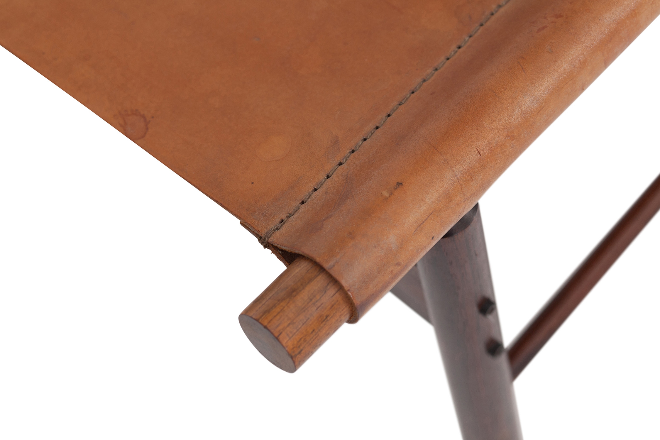 Rosewood and Cognac Leather Lounge Chair by Jorge Zalszupin, Brazil - 1955