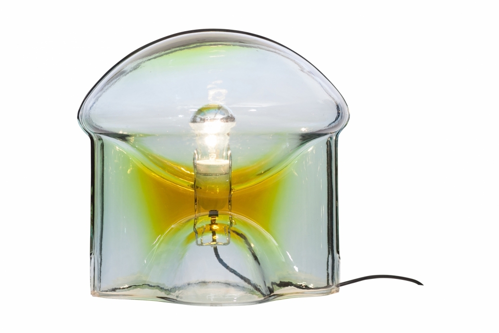 Rare Italian Glass Table Lamp Medusa, Umberto Riva - 1970s