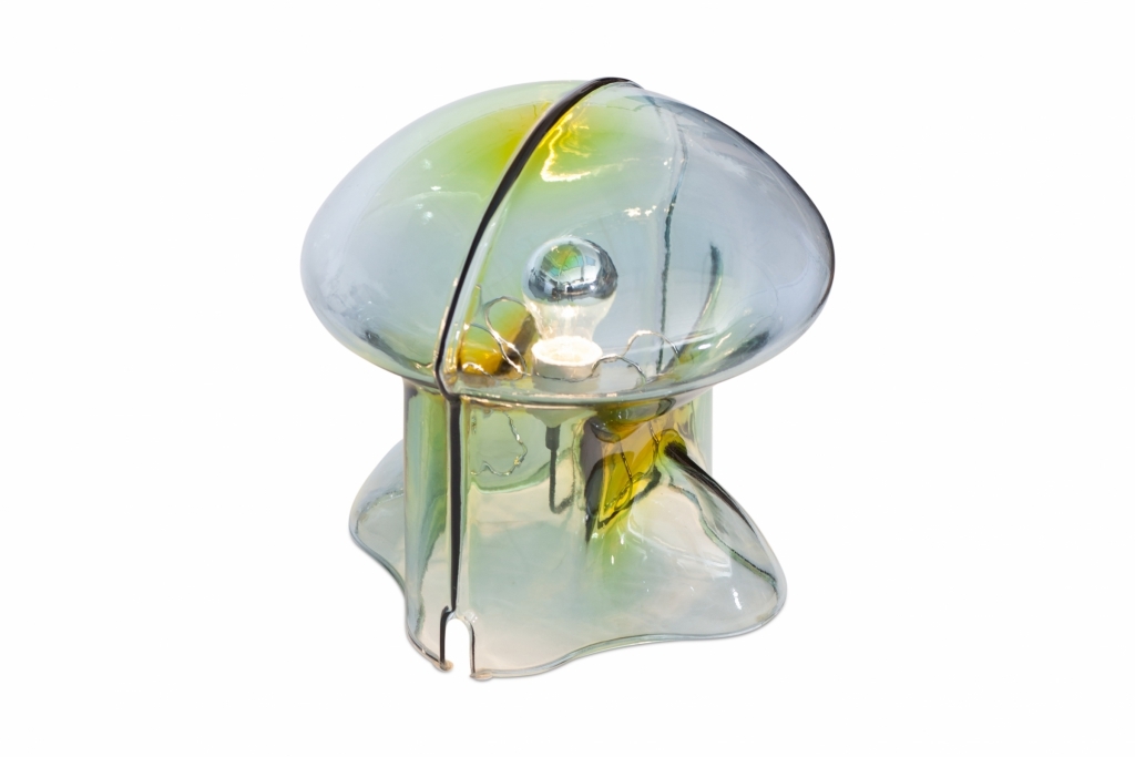 Rare Italian Glass Table Lamp Medusa, Umberto Riva - 1970s