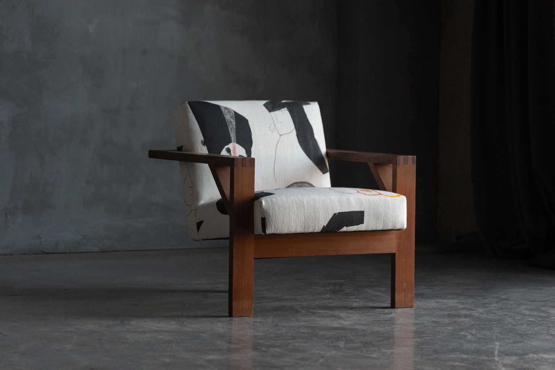 Dutch Modernist Chairs in Pierre Frey Fabric - 1960s
