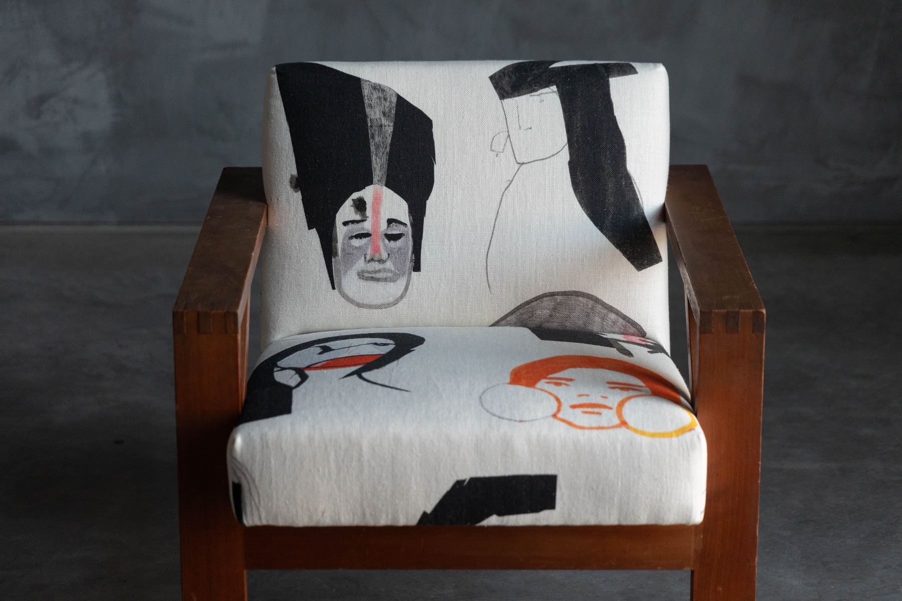 Dutch Modernist Chairs in Pierre Frey Fabric - 1960s