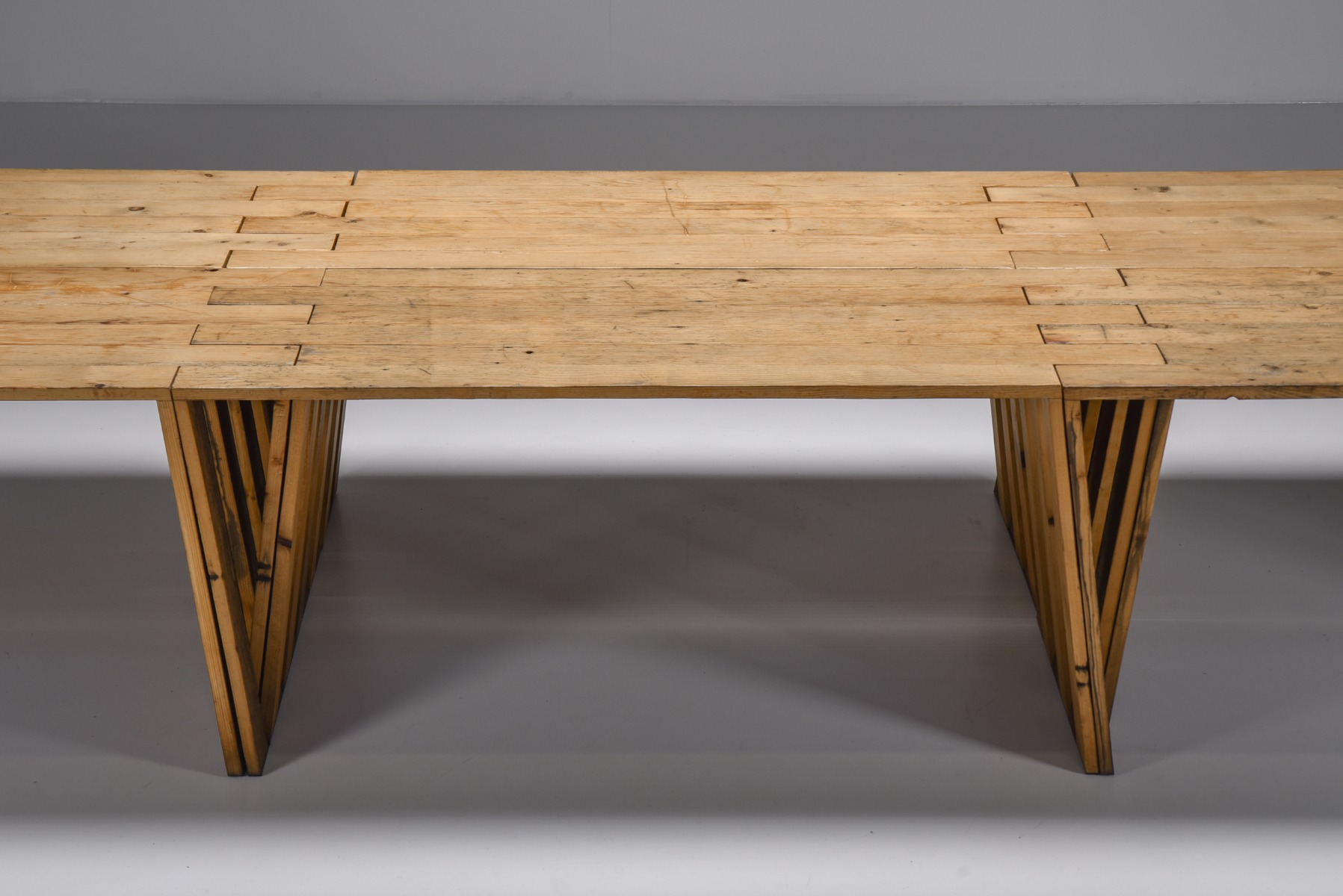 Dutch Pine Modular Puzzle Dining Tables - 1950's