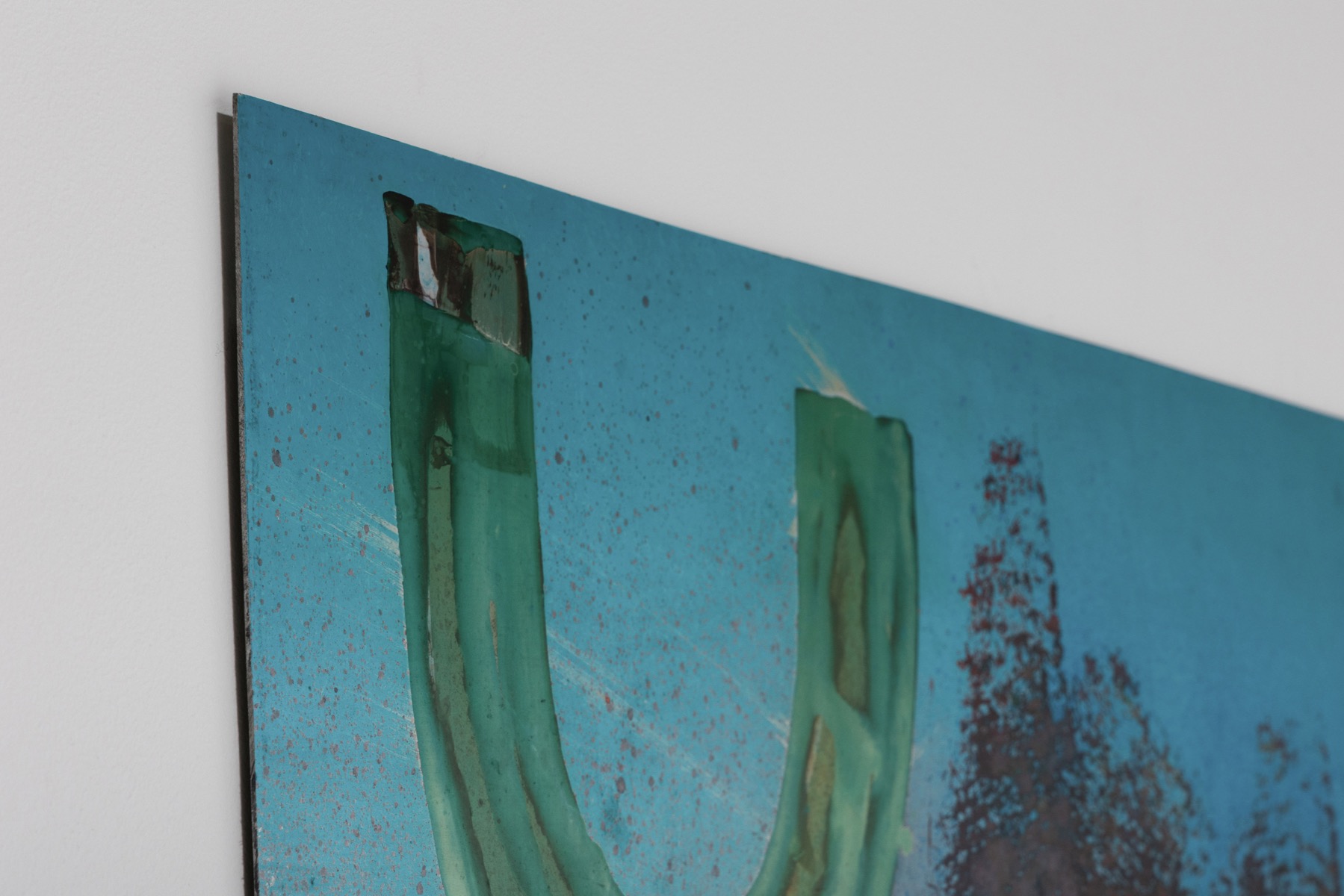 Artwork by E. Hennekens, Organic painting on steel panel - 1970's