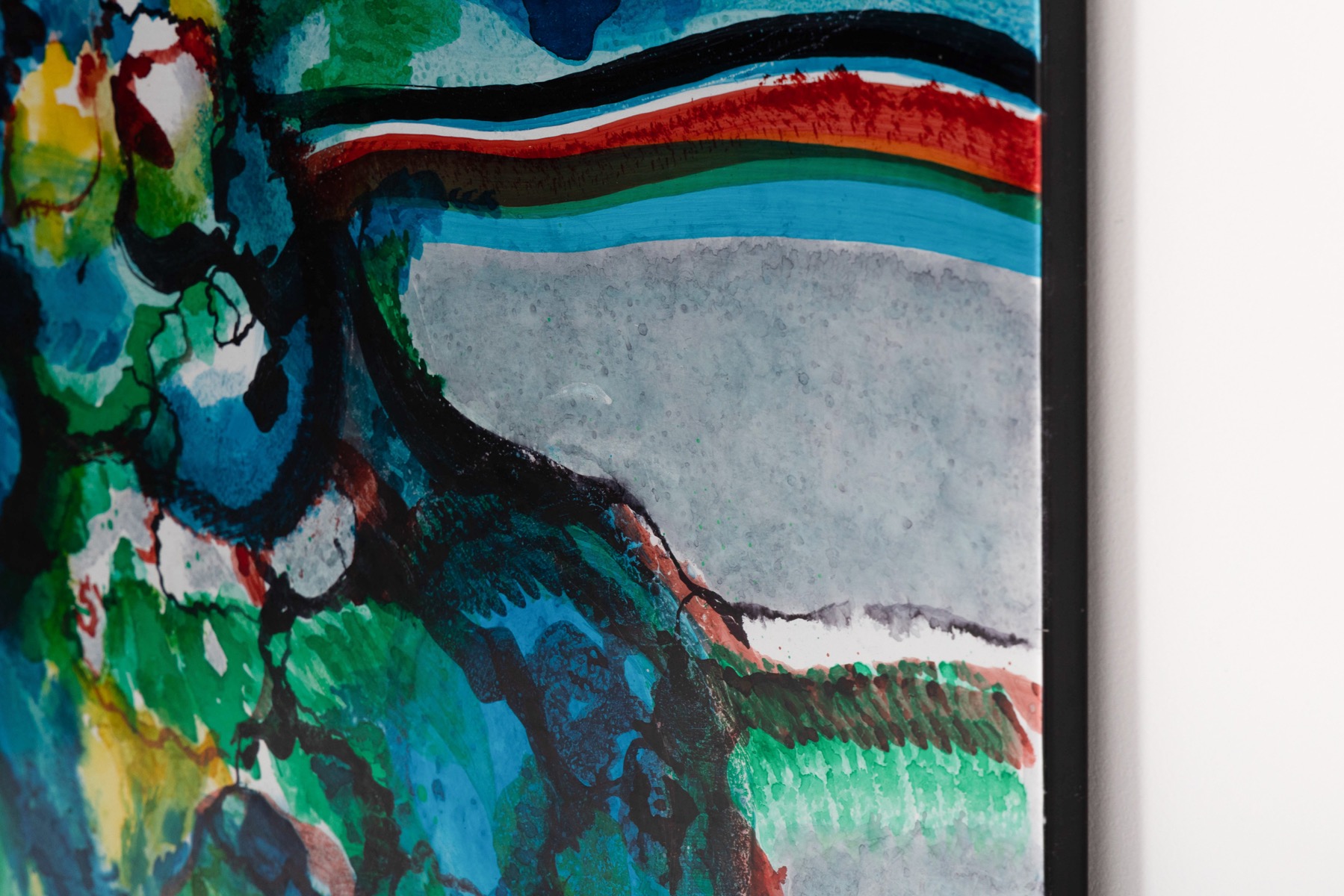 Artwork by E. Hennekens, Organic painting on steel panel - 1970s