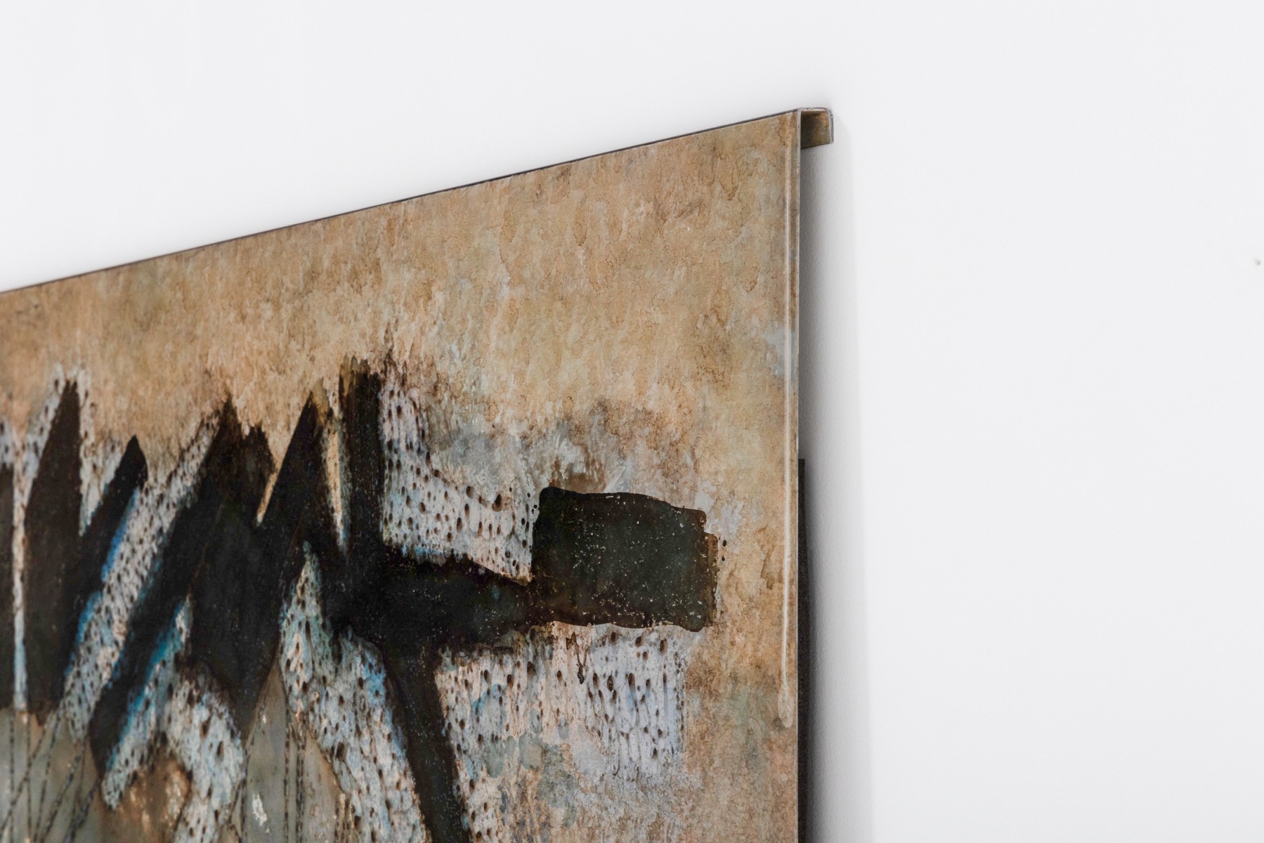 Artwork by E. Hennekens, Organic painting on steel panel - 1970's
