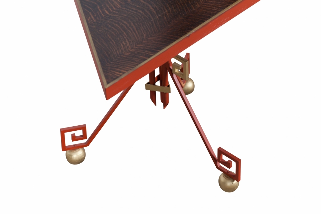 Art Deco Triangular Occasional Table In Jean Royere Style - 1940s
