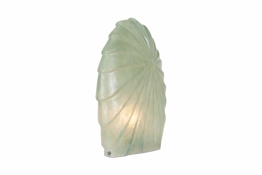 Art Deco Seafoam Green Fiberglass Table Lamp - 1930s