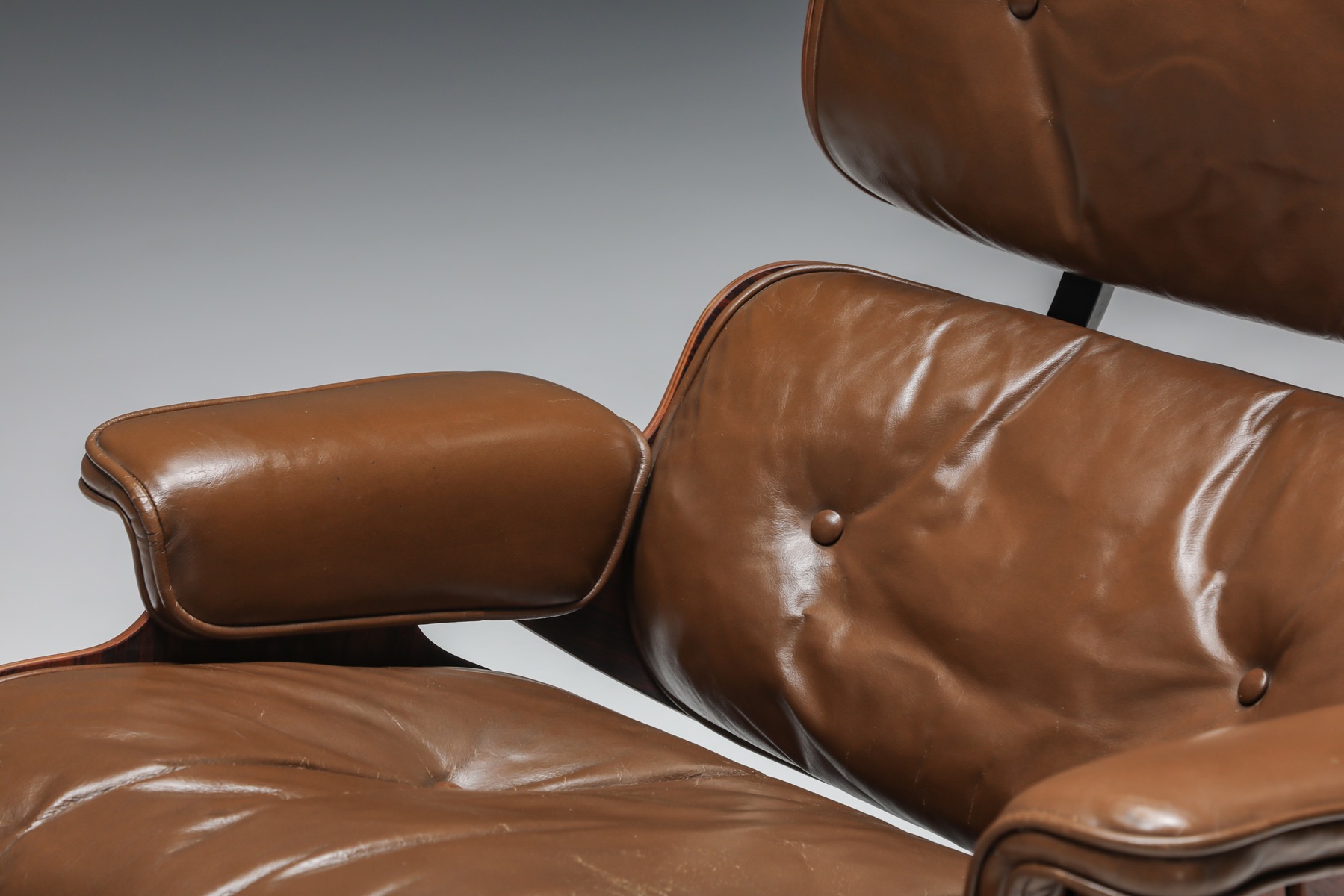 Eames Lounge Chair In Brown with Ottoman for Herman Miller - 1960's
