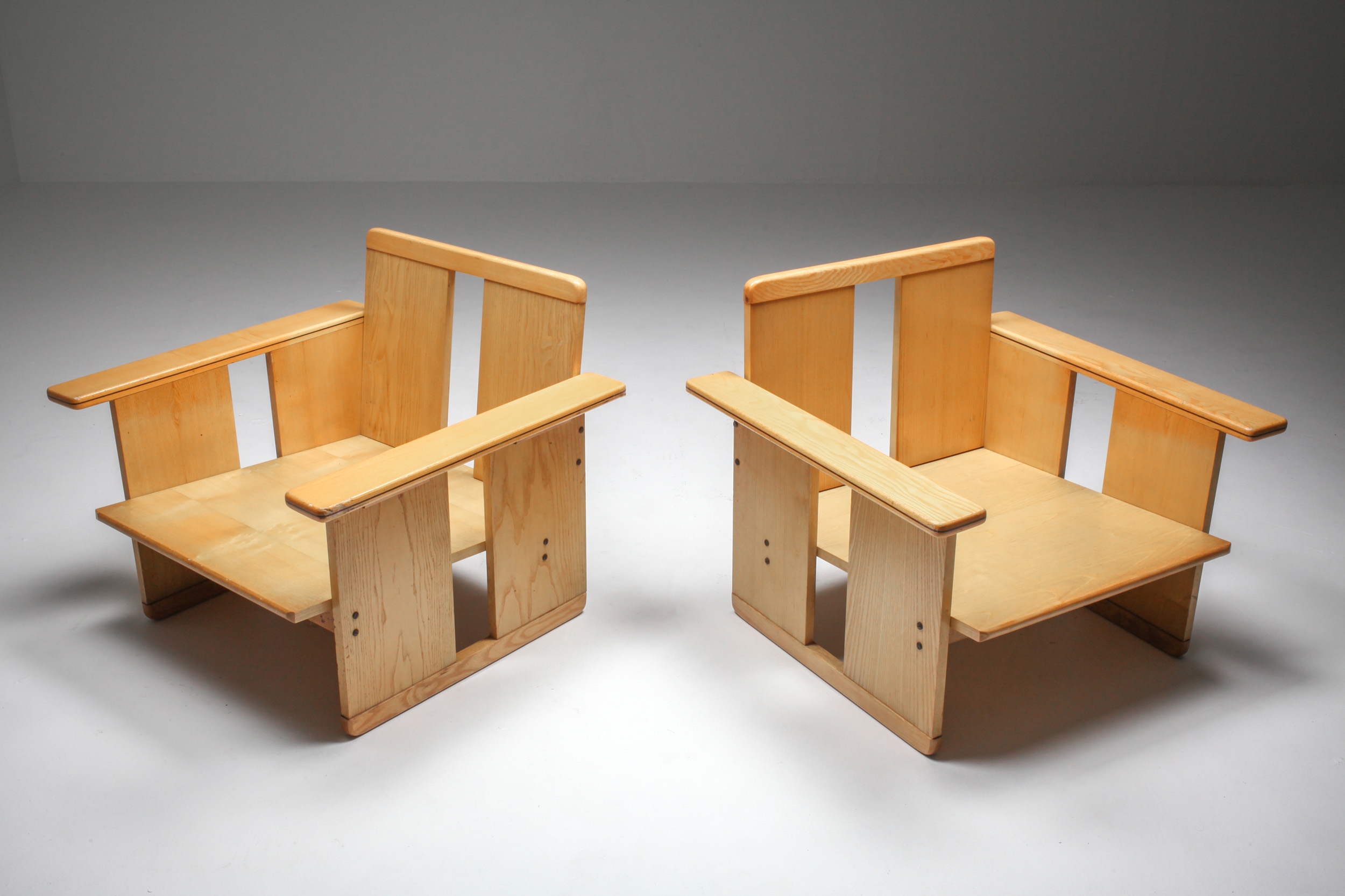 Afra & Tobia Scarpa crate chairs Maxalto - 1970s