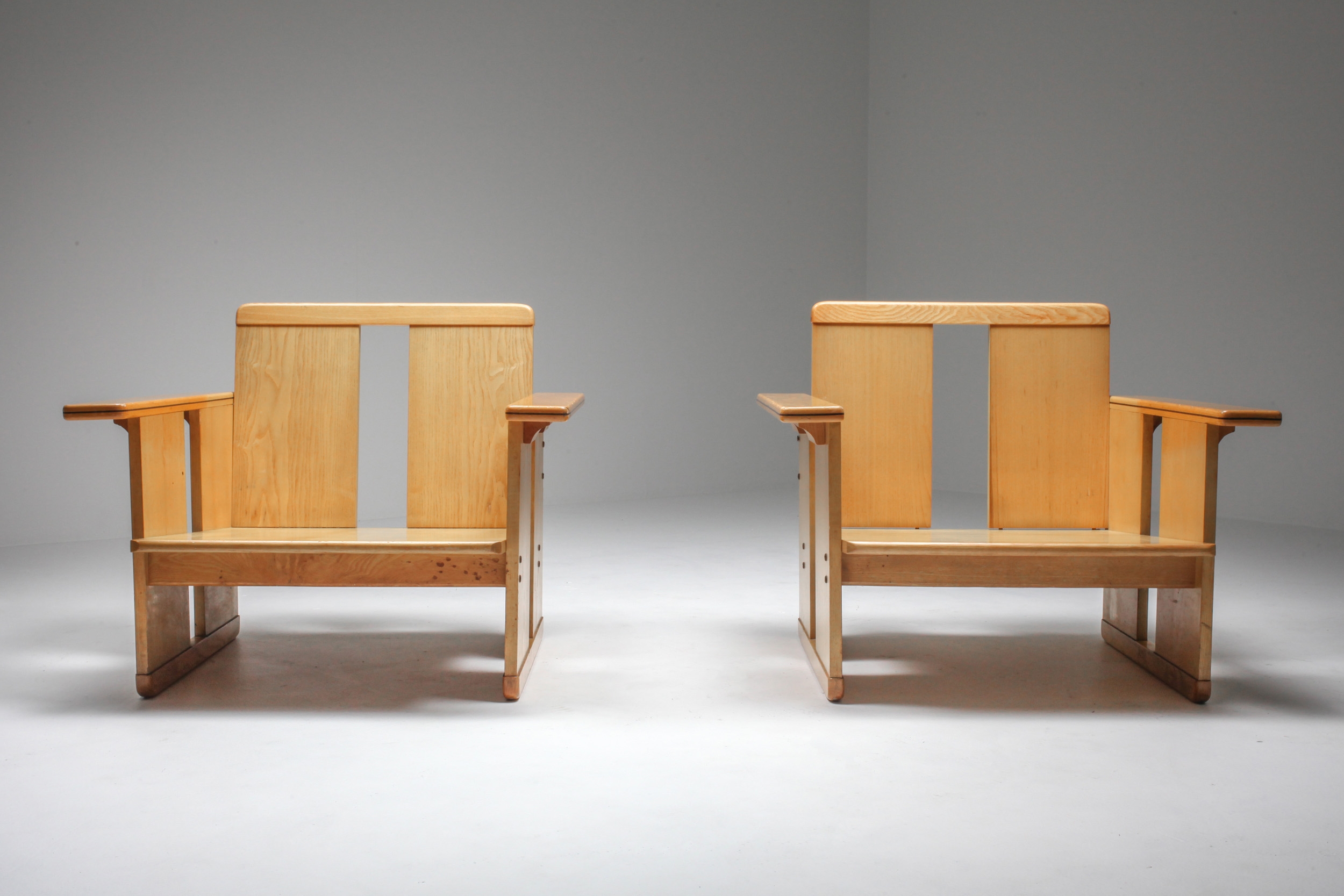 Afra & Tobia Scarpa crate chairs Maxalto - 1970s