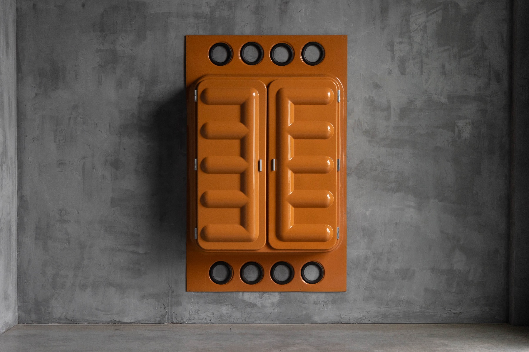 Edition Somop Wardrobe in Orange Molded Plastic - 1970s