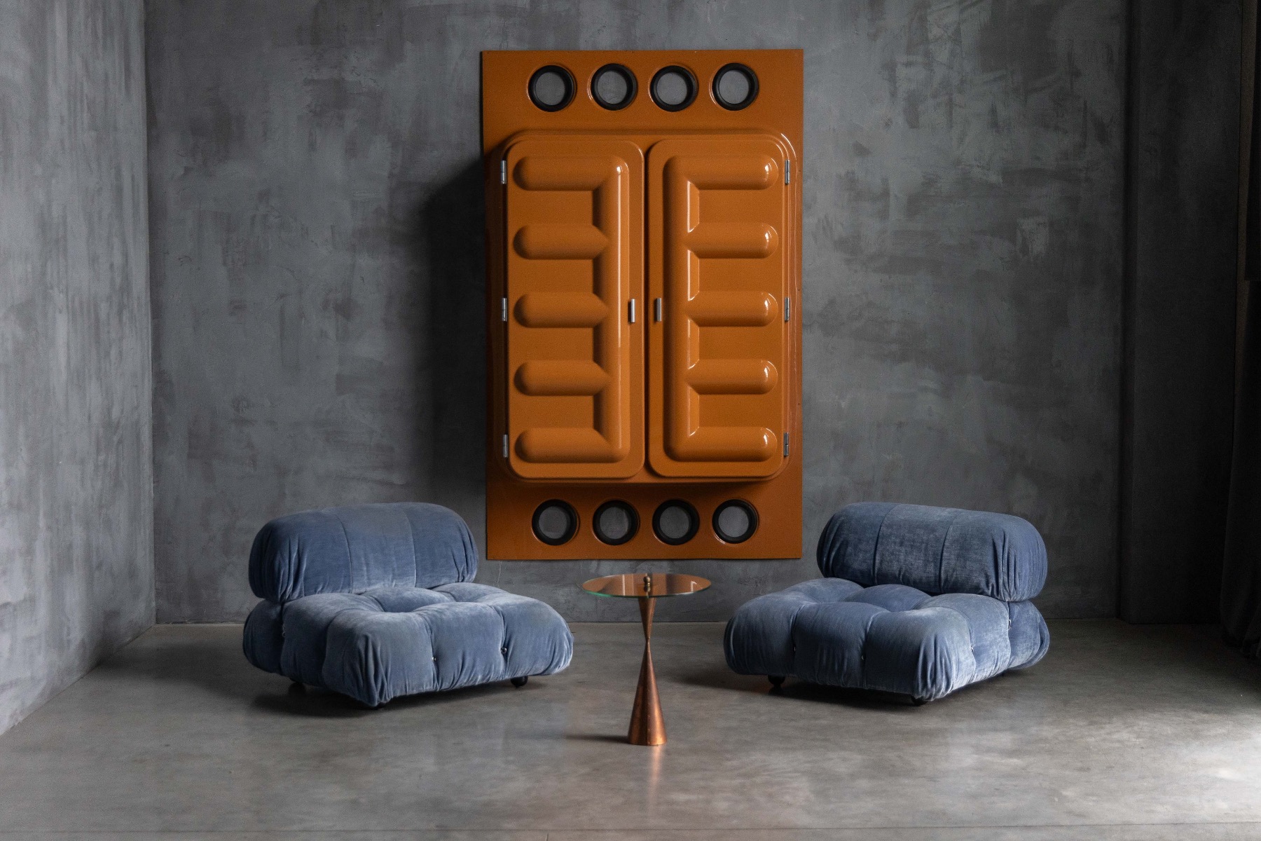 Edition Somop Wardrobe in Orange Molded Plastic - 1970s