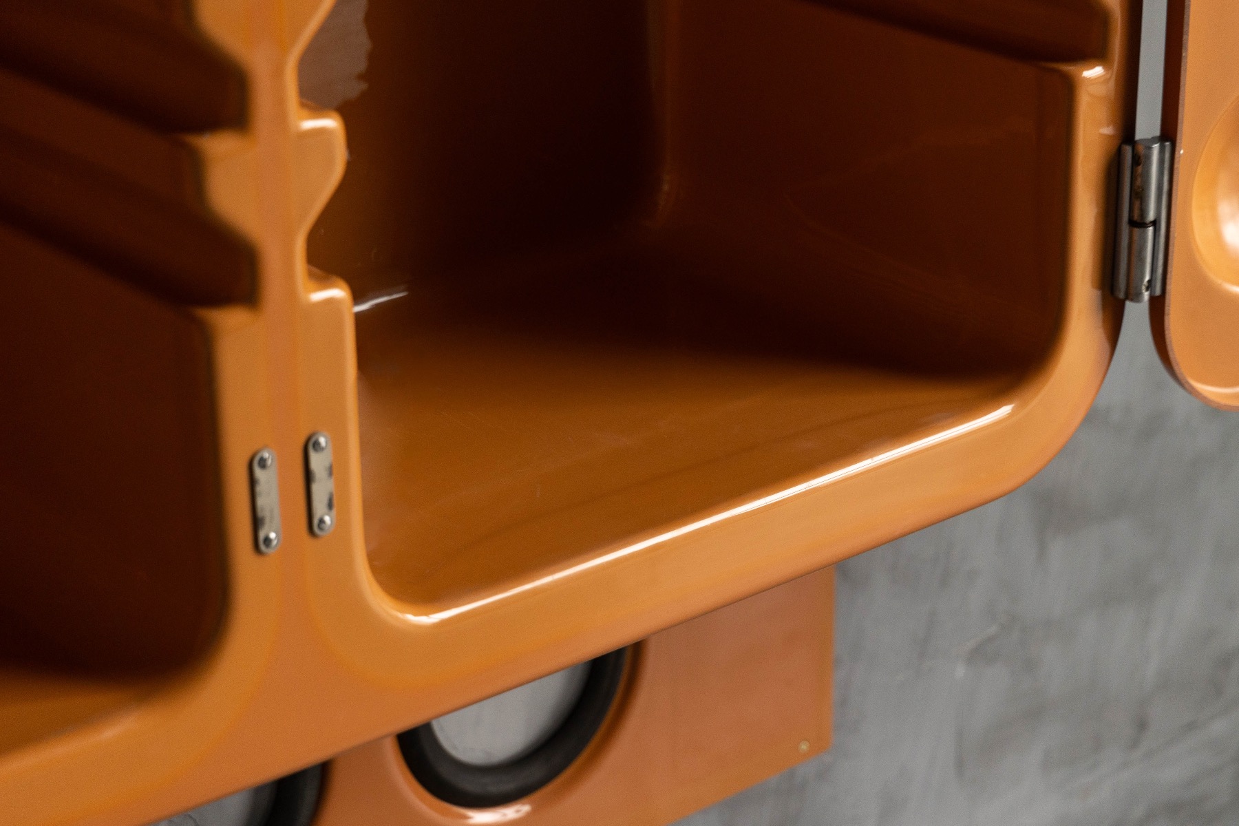 Edition Somop Wardrobe in Orange Molded Plastic - 1970s