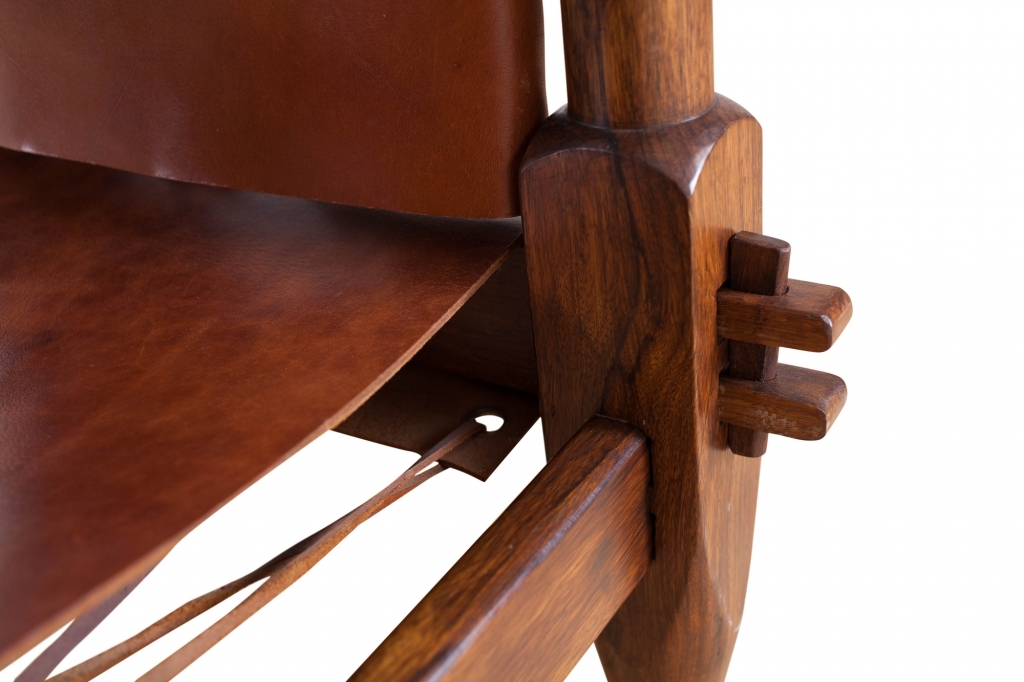 Brutalist Brazilian Leather Armchair - 1960s 