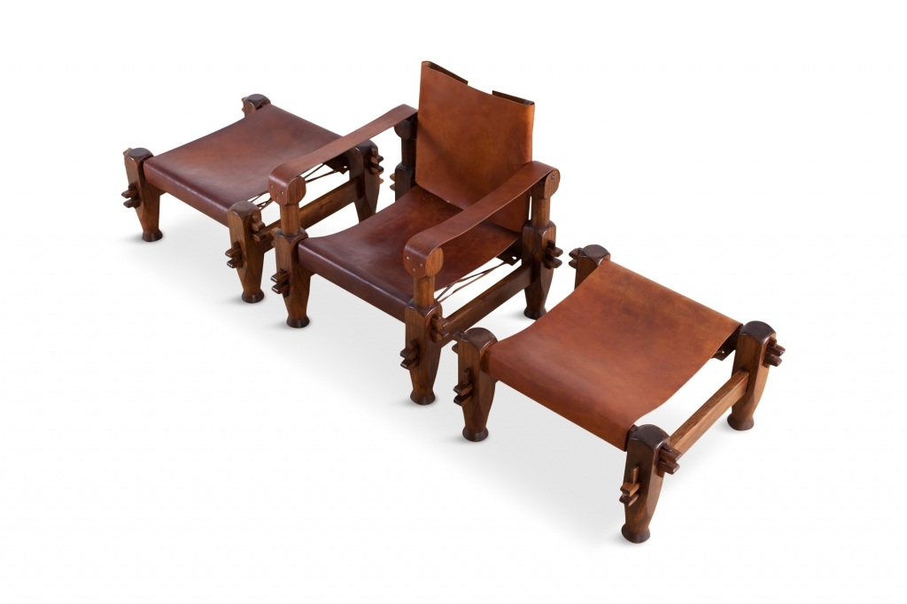 Brutalist Brazilian Leather Armchair - 1960s 