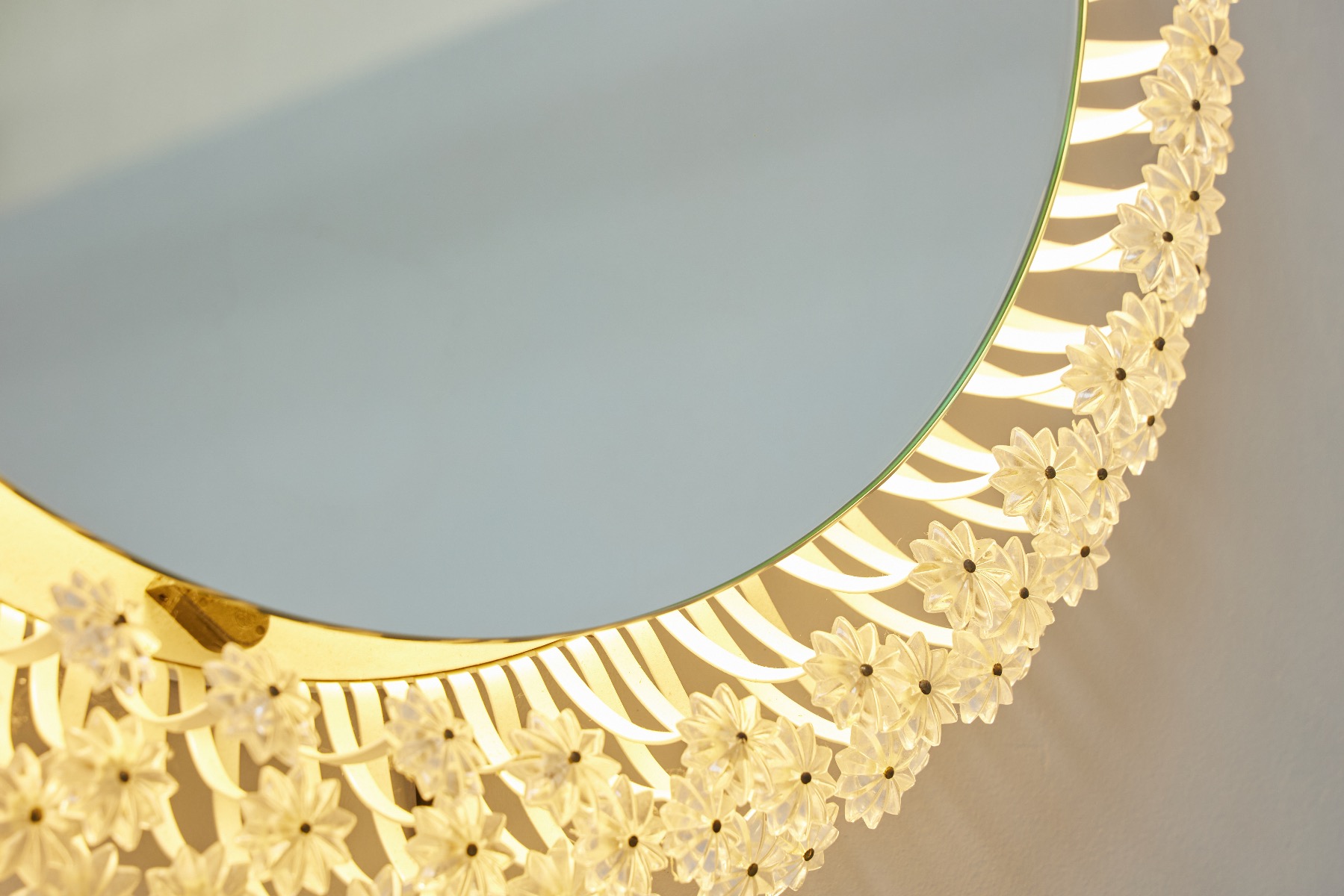 Illuminated Glass Mirror by Emil Stejnar for Rupert Nikoll - 1950s