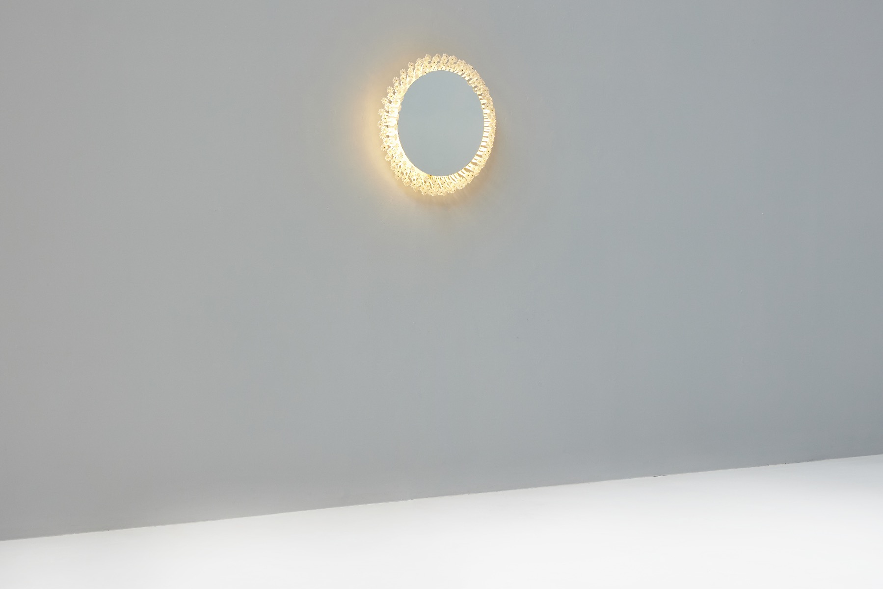 Illuminated Glass Mirror by Emil Stejnar for Rupert Nikoll - 1950s