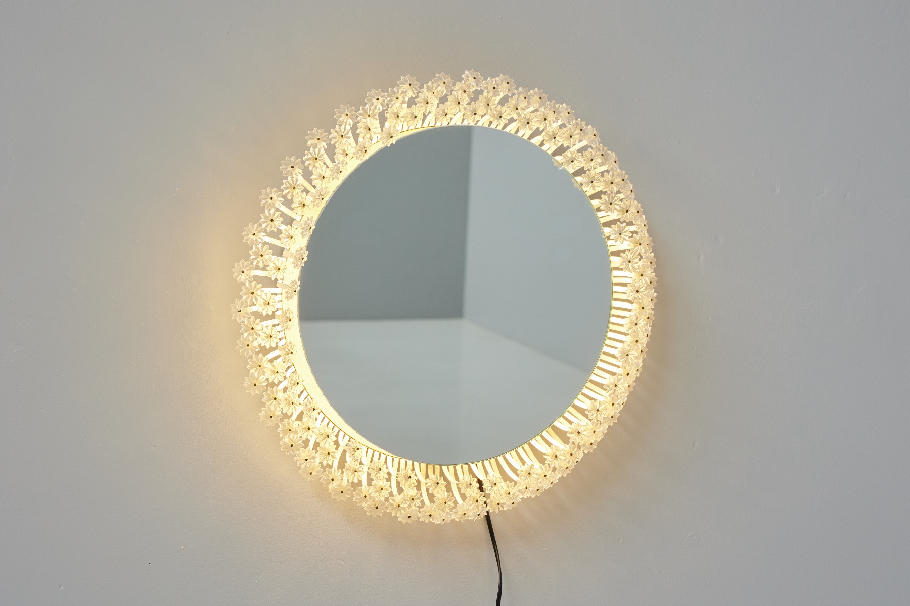 Illuminated Glass Mirror by Emil Stejnar for Rupert Nikoll - 1950s