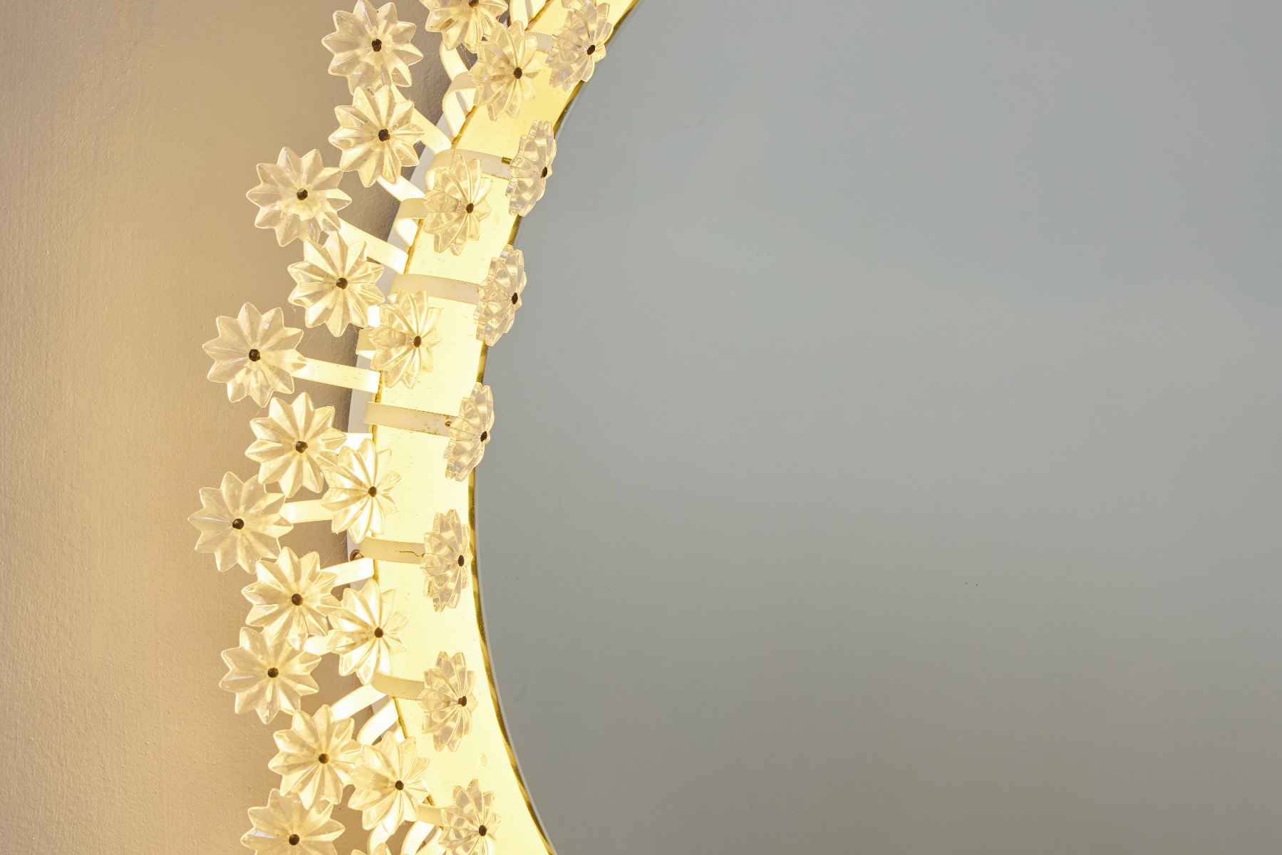 Illuminated Glass Mirror by Emil Stejnar for Rupert Nikoll - 1950s