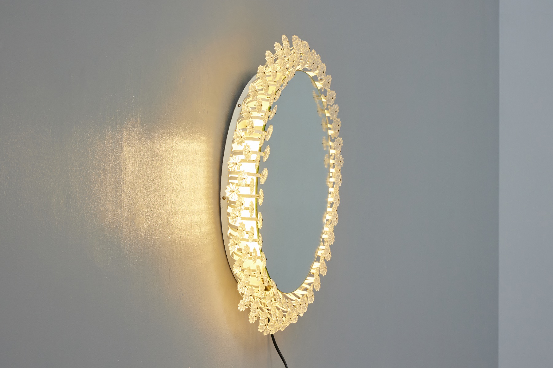 Illuminated Glass Mirror by Emil Stejnar for Rupert Nikoll - 1950s