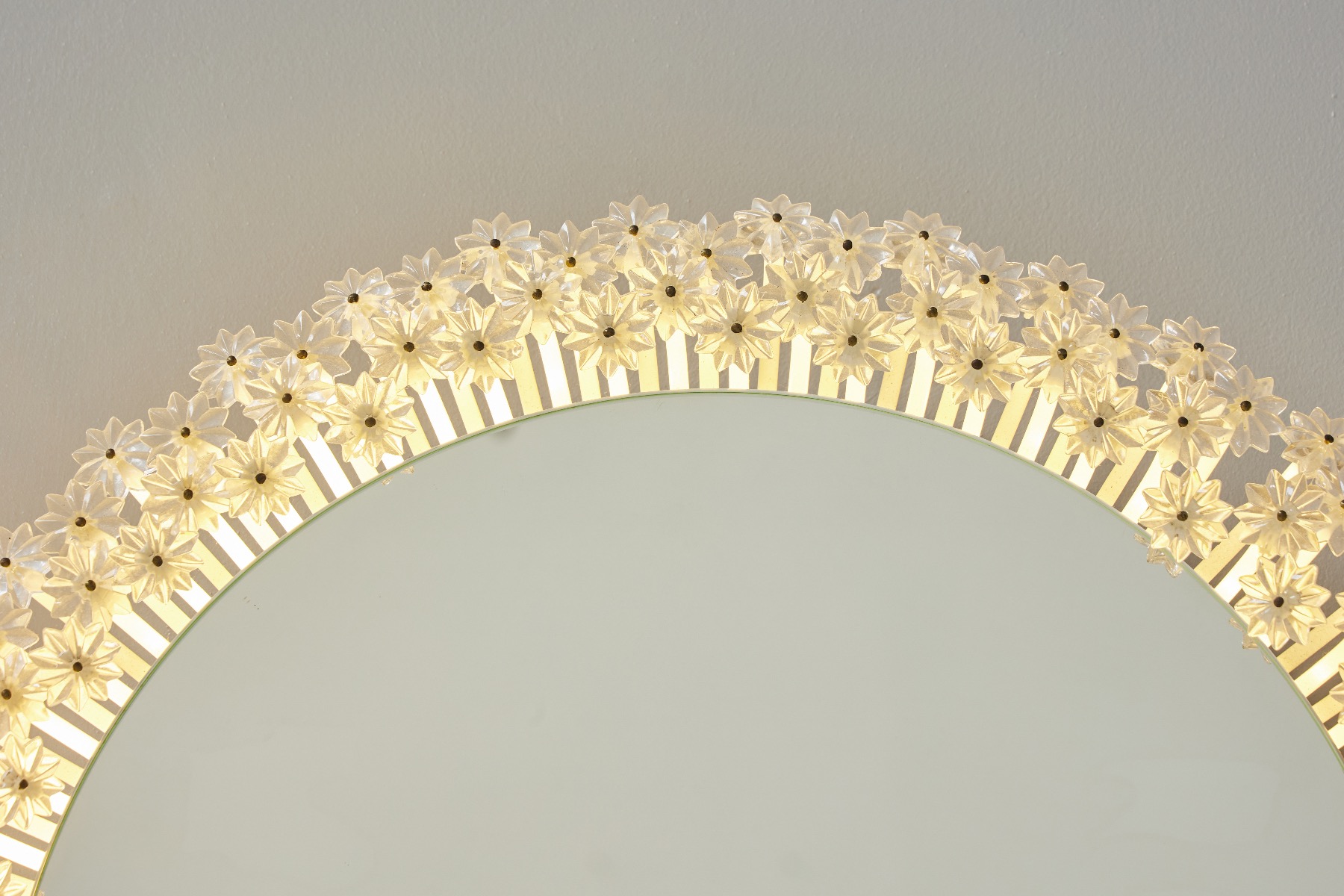 Illuminated Glass Mirror by Emil Stejnar for Rupert Nikoll - 1950s