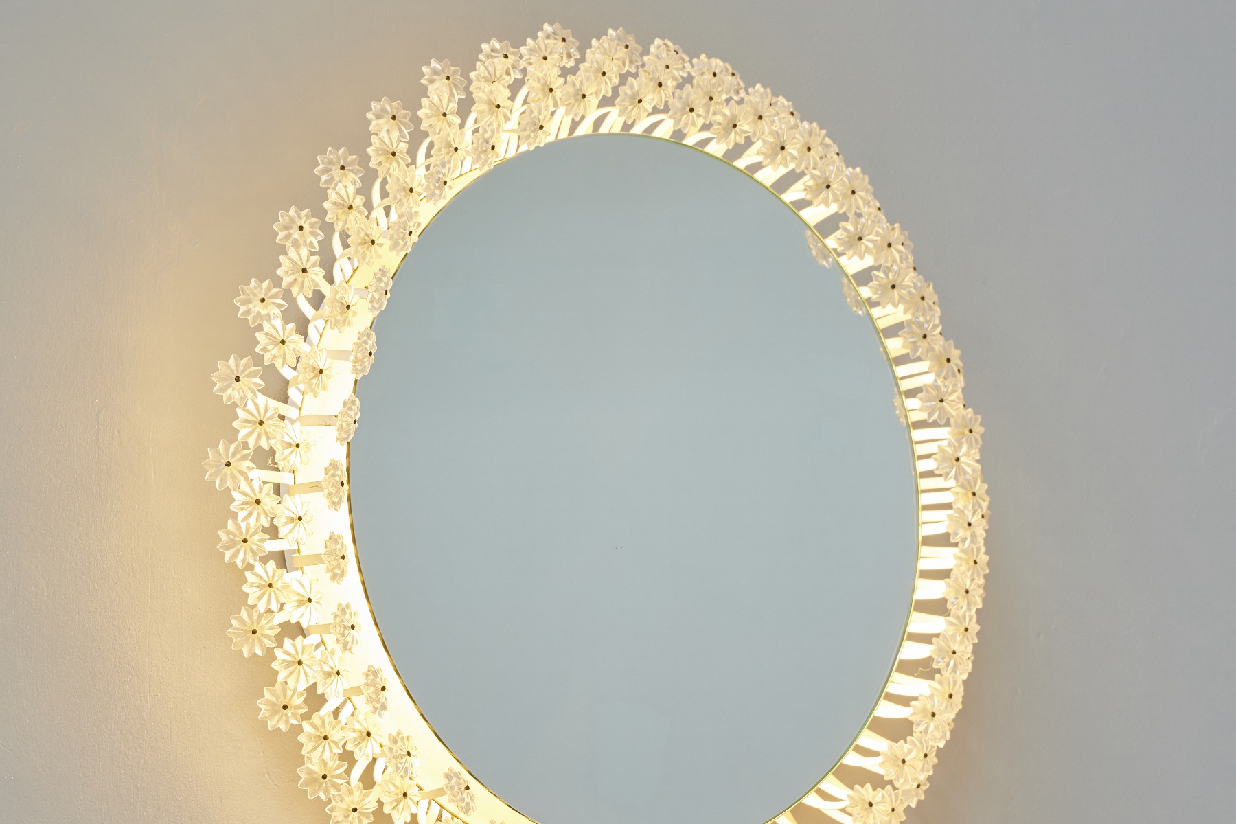 Illuminated Glass Mirror by Emil Stejnar for Rupert Nikoll - 1950s