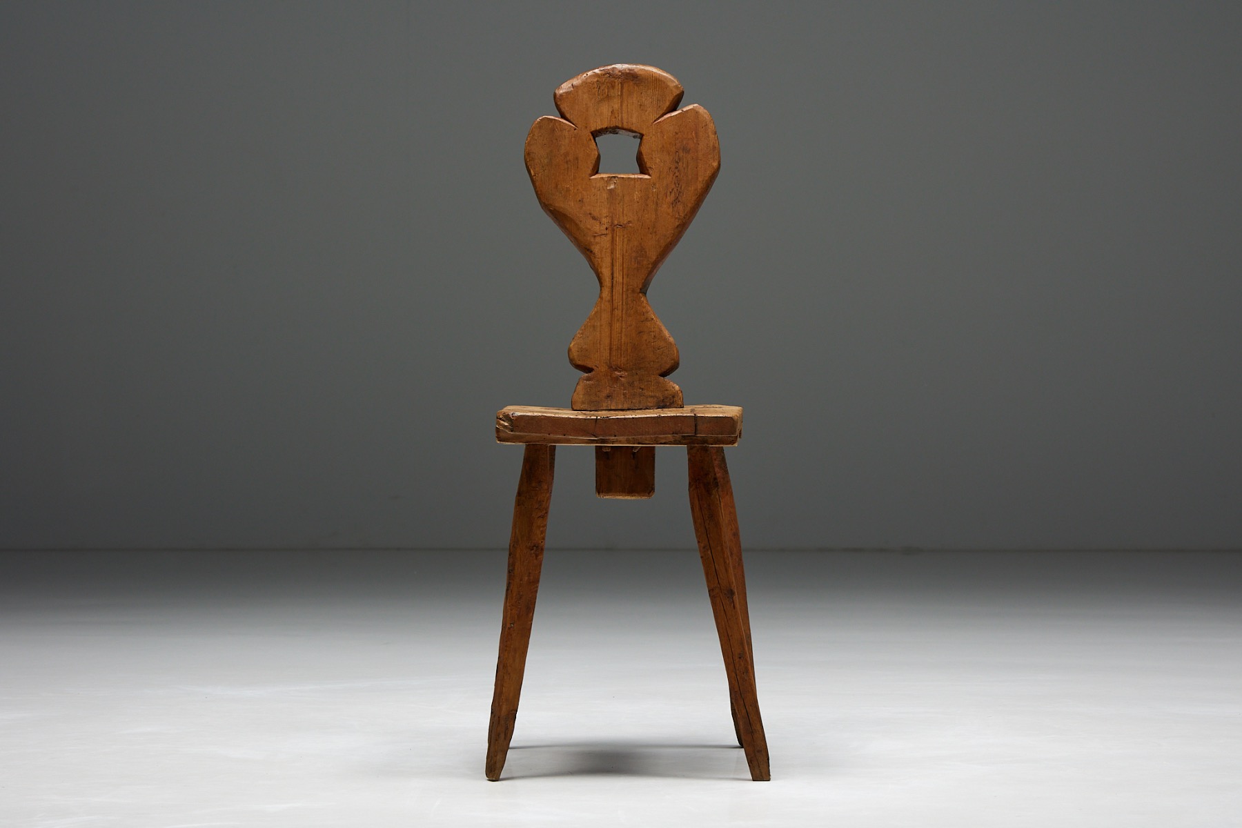 Swiss Alpine Folk Art Chair - 19th Century