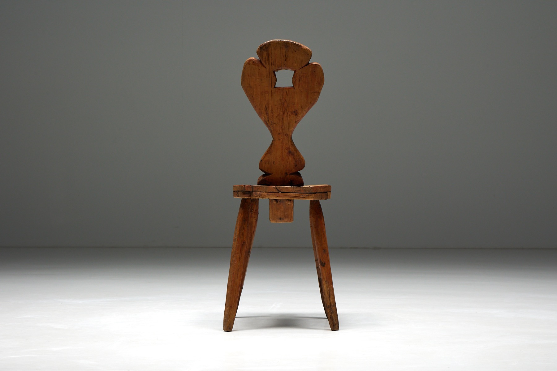 Swiss Alpine Folk Art Chair - 19th Century