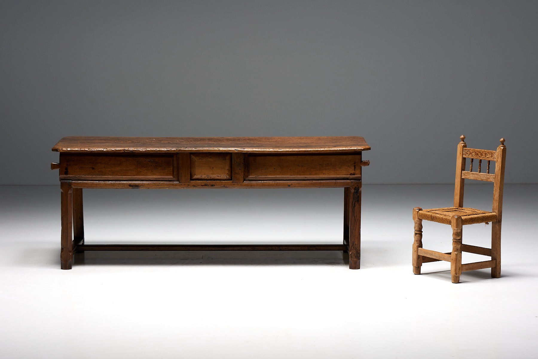 Rustic Art Populaire Table - 19th Century