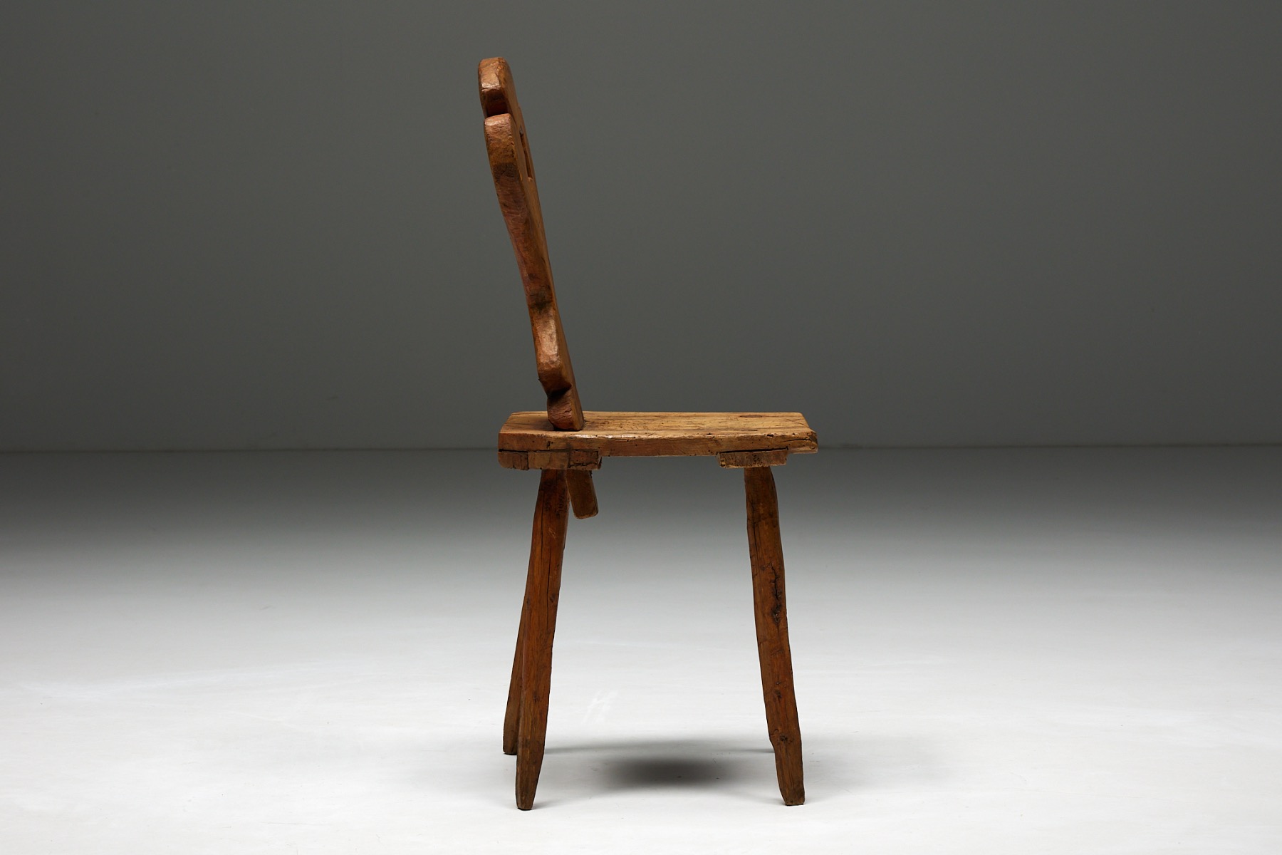 Swiss Alpine Folk Art Chair - 19th Century