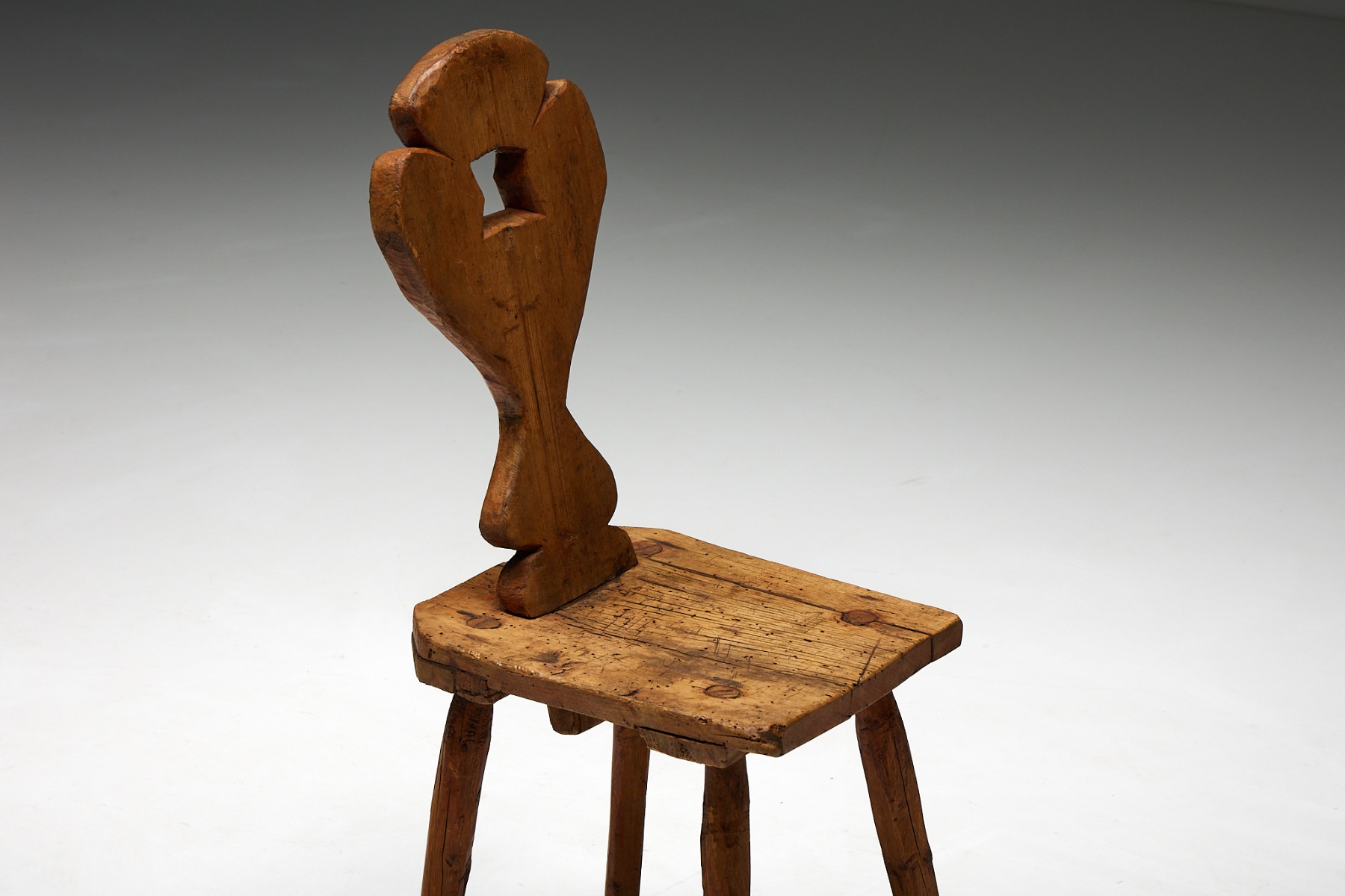 Swiss Alpine Folk Art Chair - 19th Century